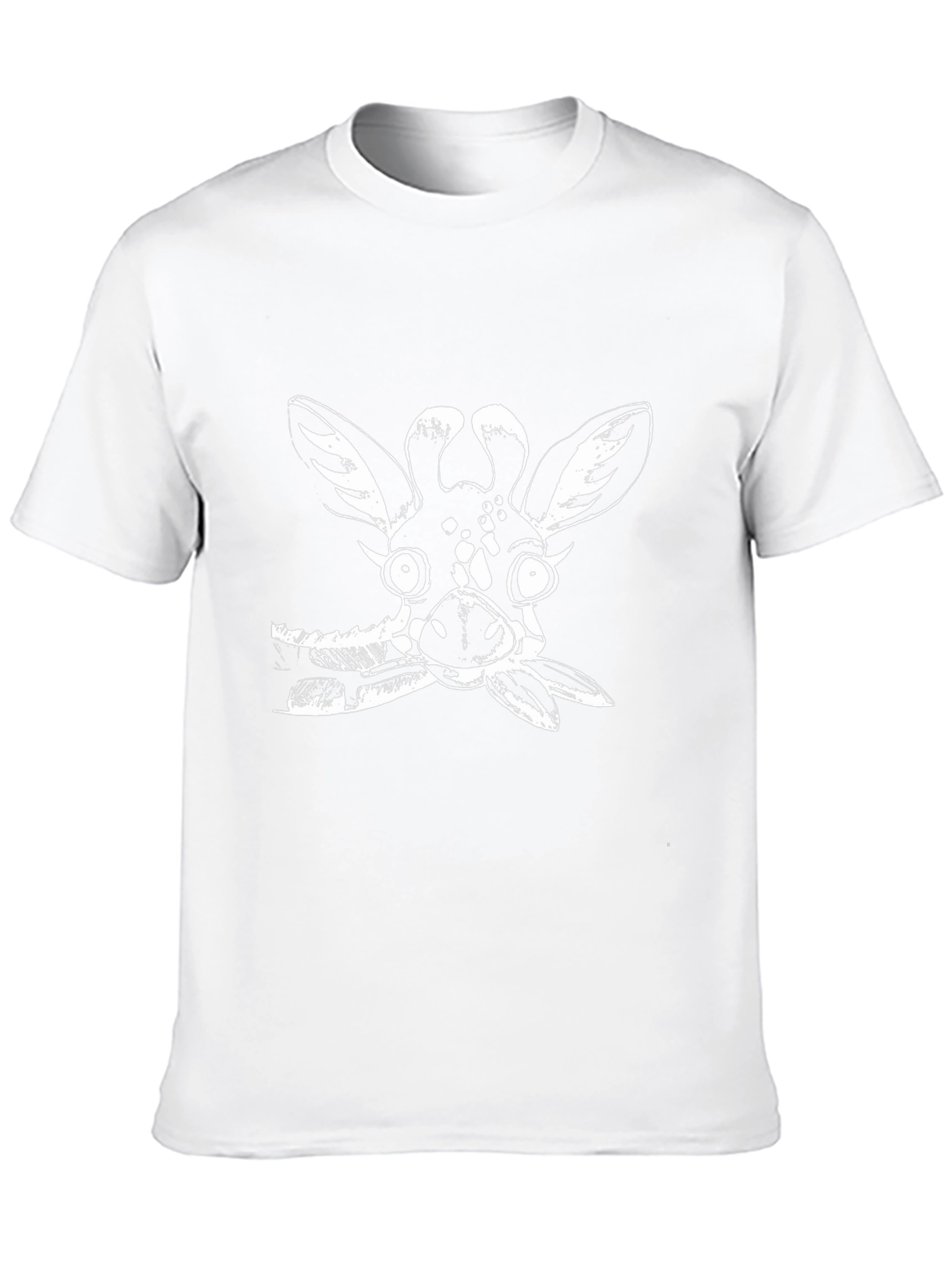 Funny Giraffe Graphic T-Shirt - Black