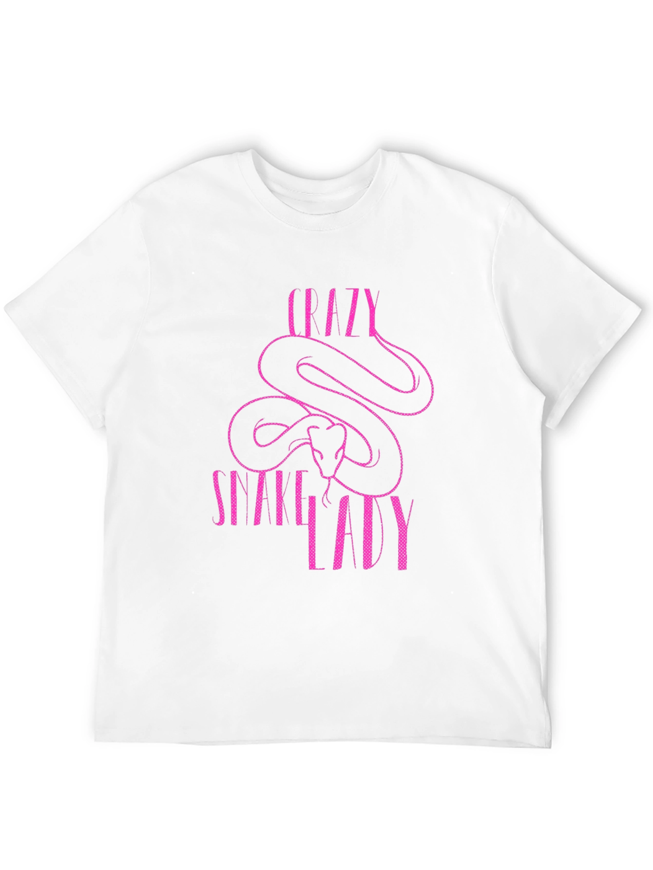 Crazy Snake Lady Graphic T-Shirt - Black