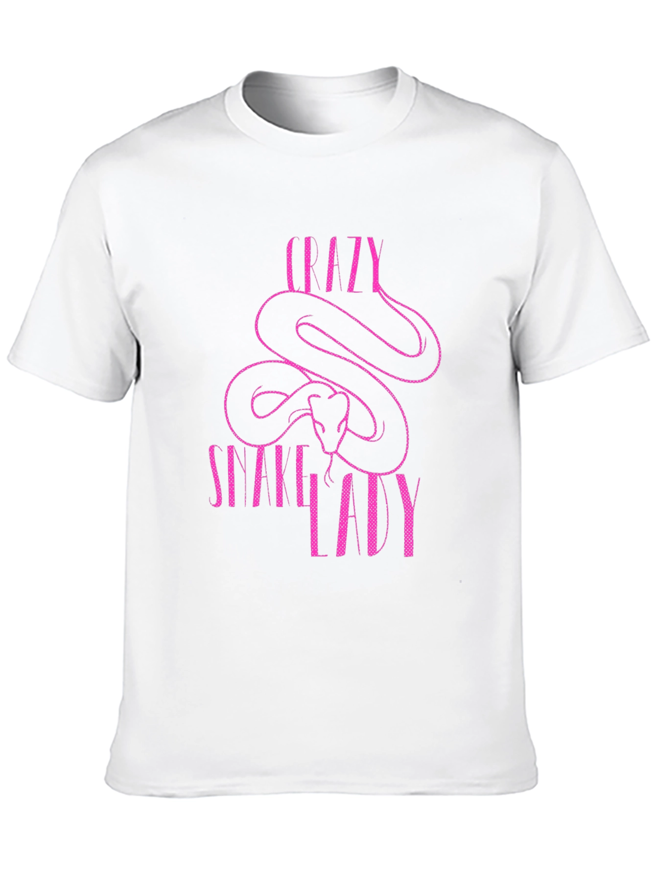 Crazy Snake Lady Graphic T-Shirt - Black