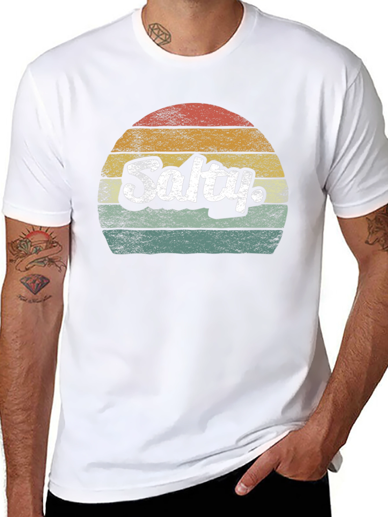 Retro Salty Sunset Graphic T-Shirt