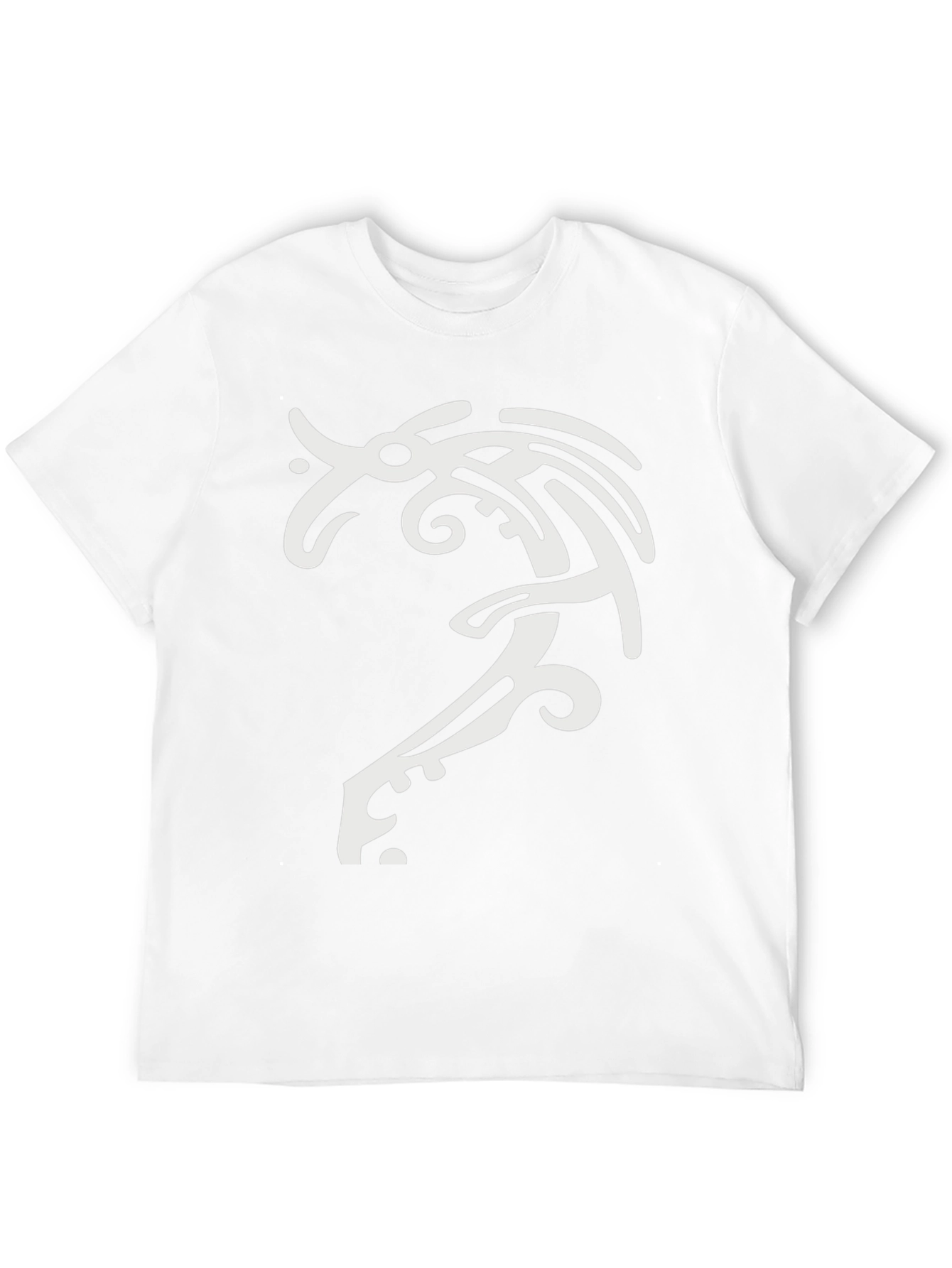 Tribal Dragon Graphic Tee - Black Cotton T-Shirt