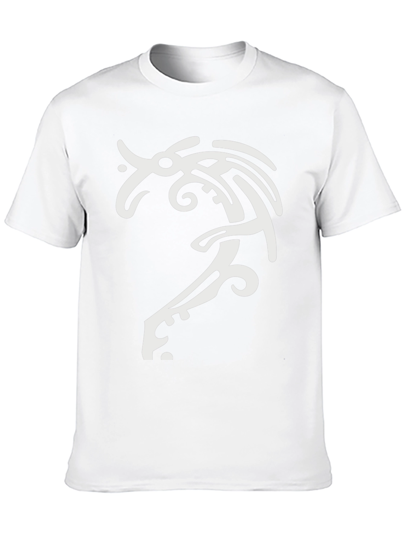 Tribal Dragon Graphic Tee - Black Cotton T-Shirt