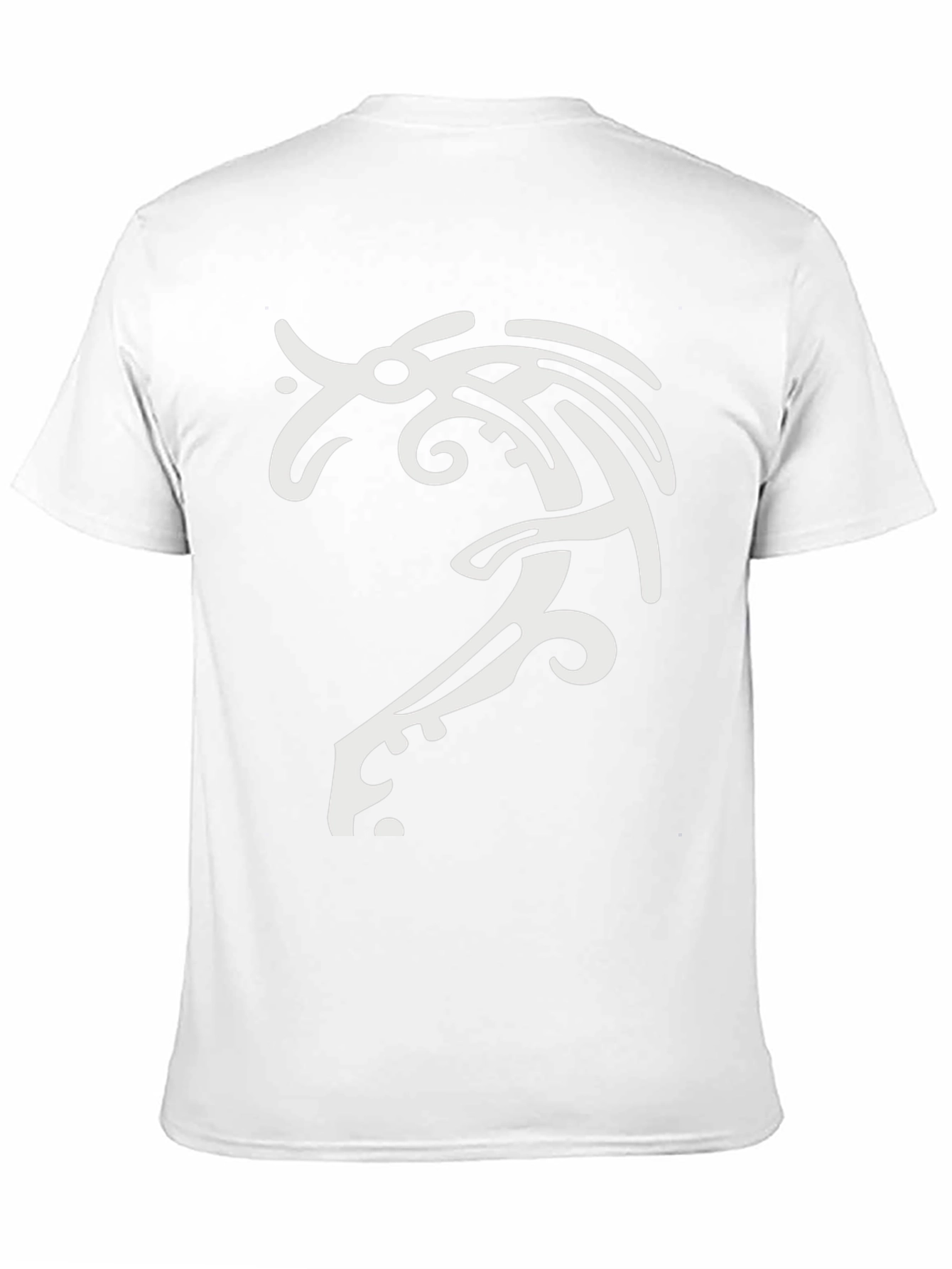 Tribal Dragon Graphic Tee - Black Cotton T-Shirt