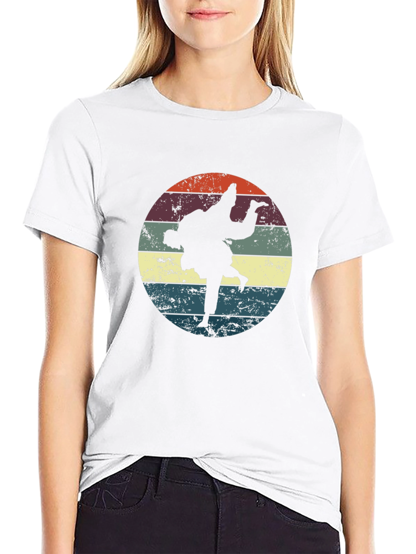 Retro Judo Throw Black T-Shirt