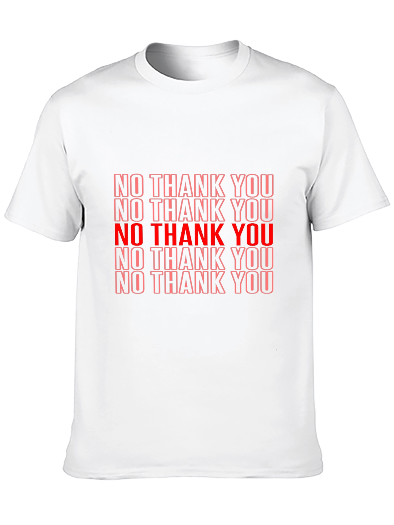 No Thank You Graphic Black T-Shirt