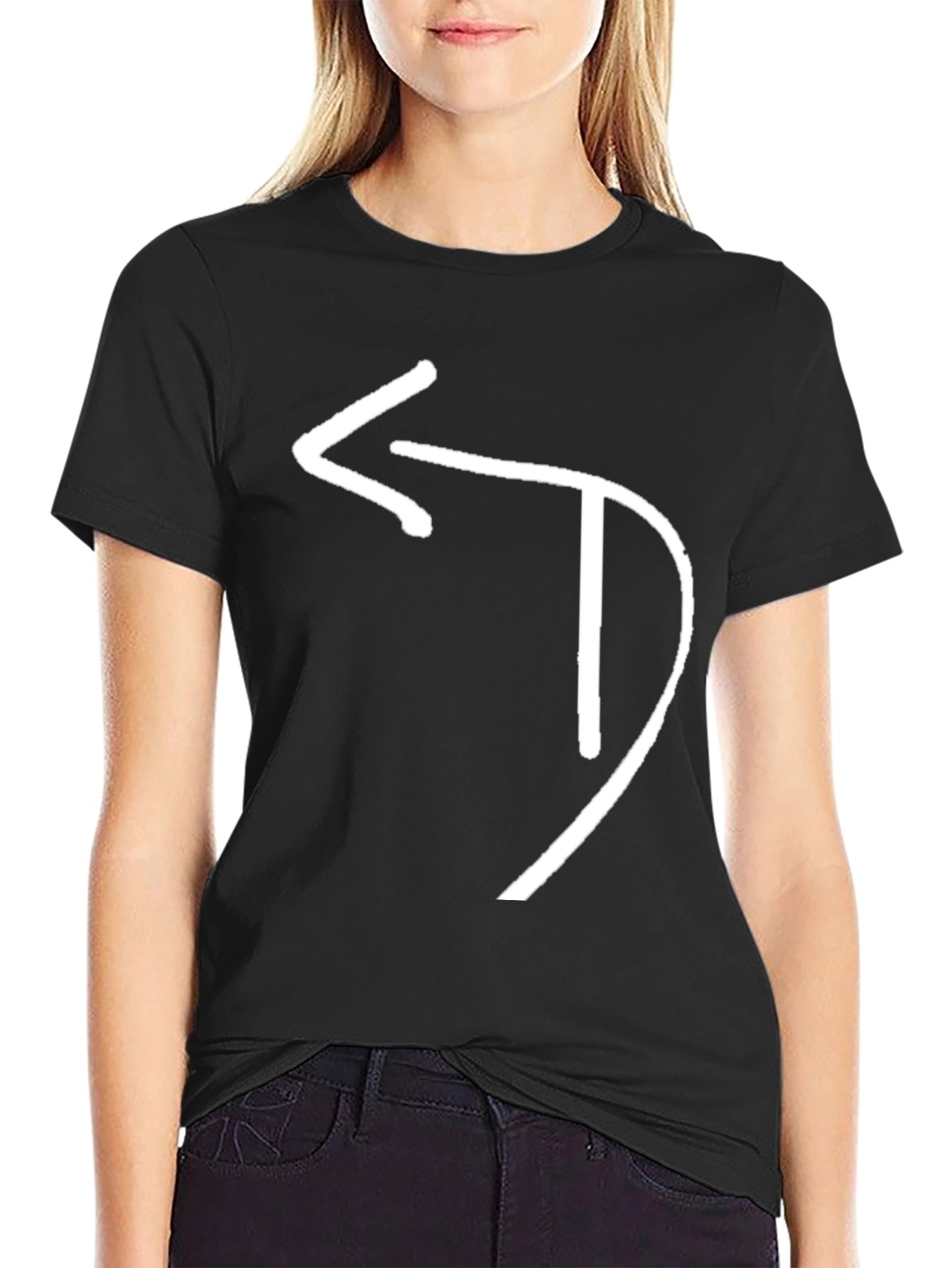 Modern Arrow T-Shirt - Black Cotton Graphic Tee