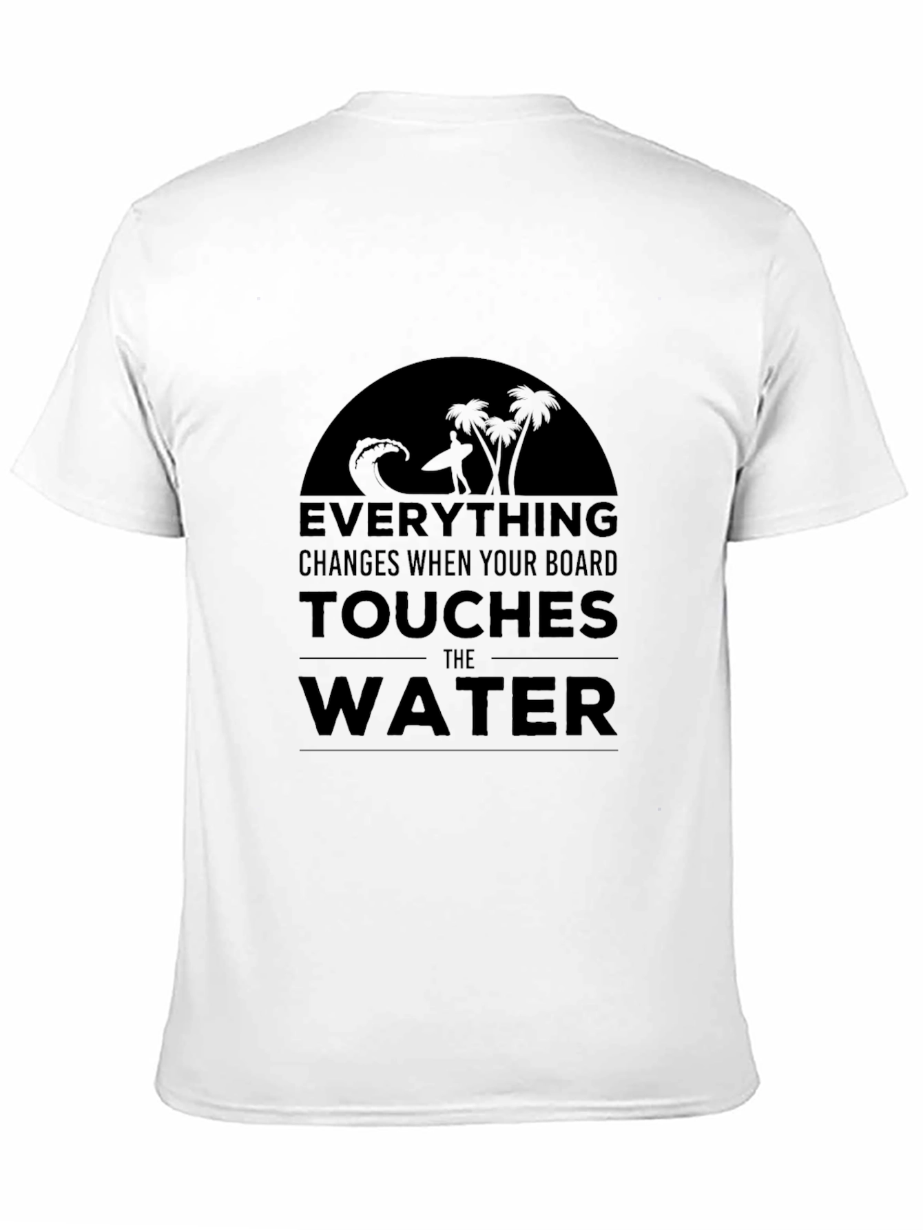 Surfers Saying Black Cotton Tee