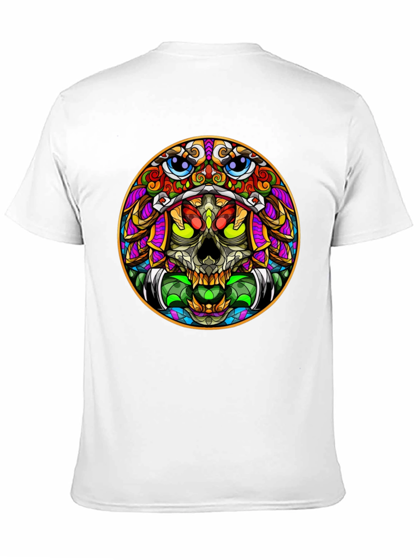Colorful Skull Graphic T-Shirt
