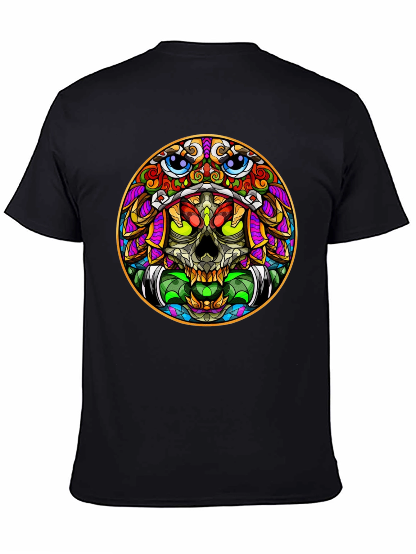 Colorful Skull Graphic T-Shirt