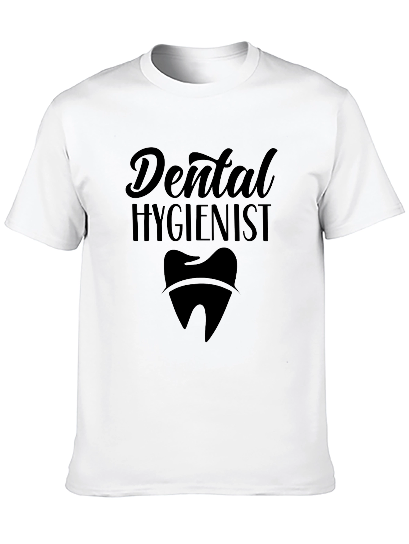 Dental Hygienist T-Shirt - Black Crew Neck Tee