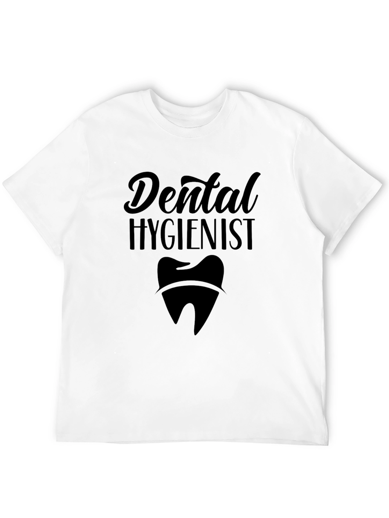 Dental Hygienist T-Shirt - Black Crew Neck Tee