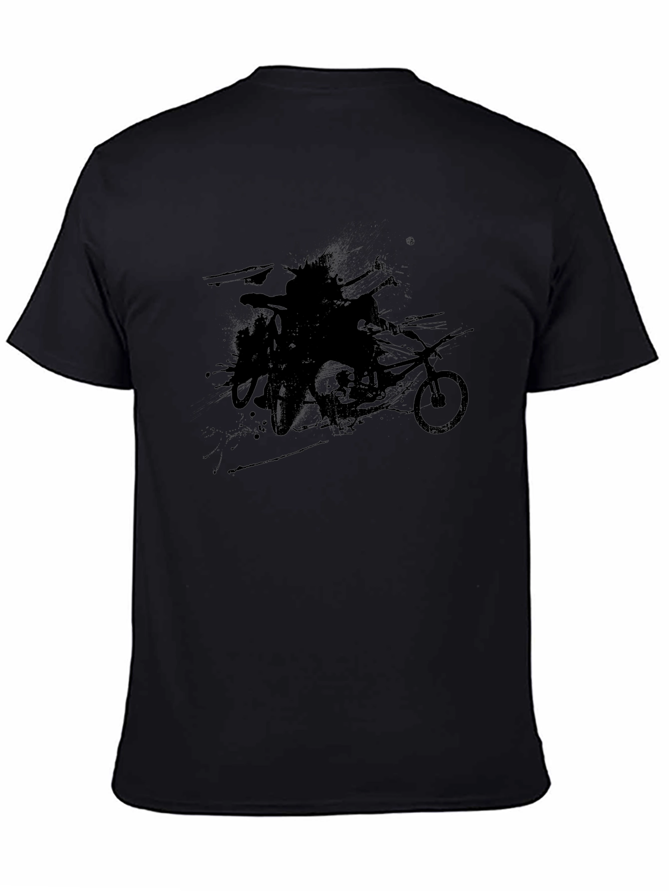 Black Biker Graphic Tee