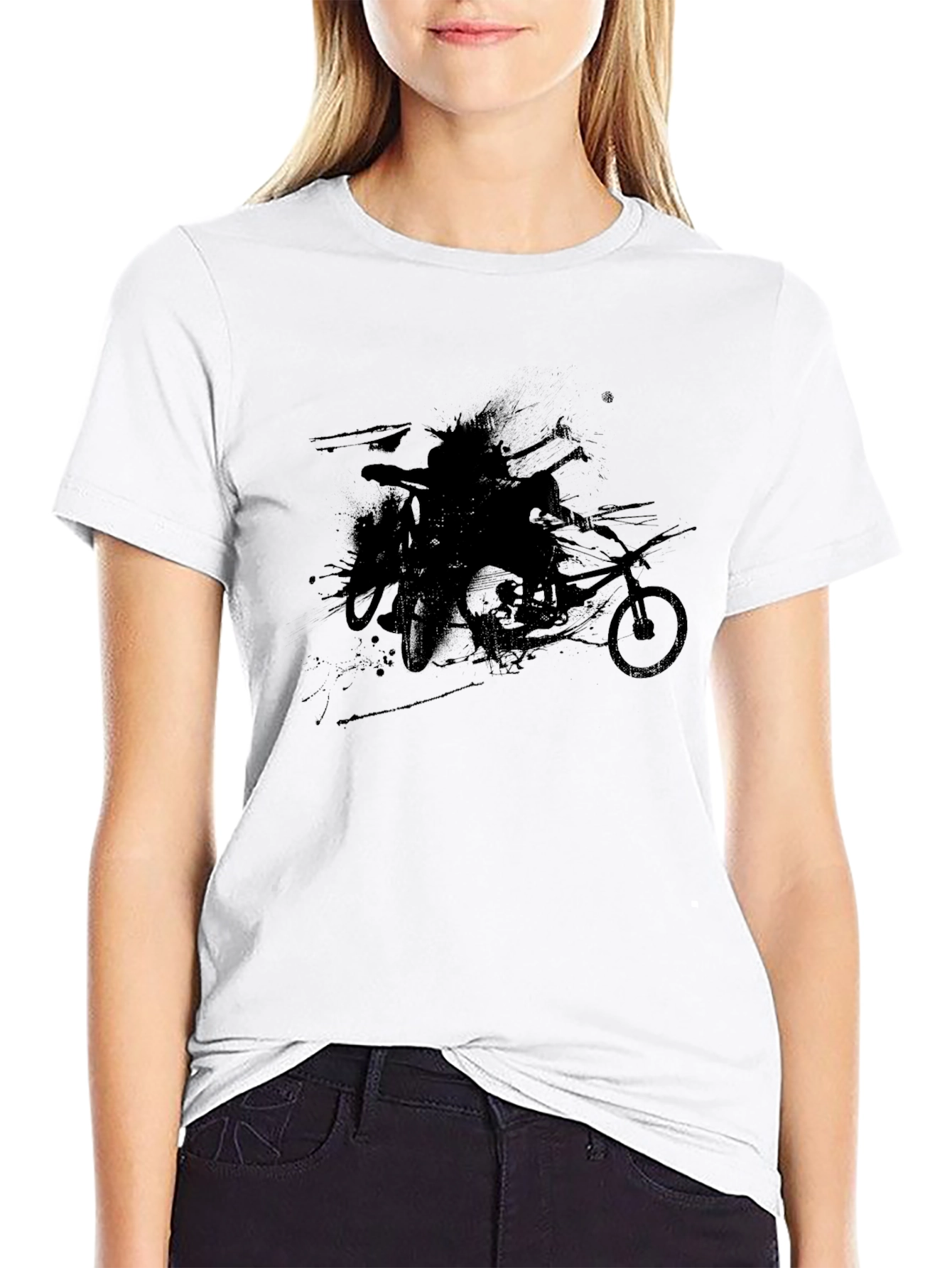 Black Biker Graphic Tee