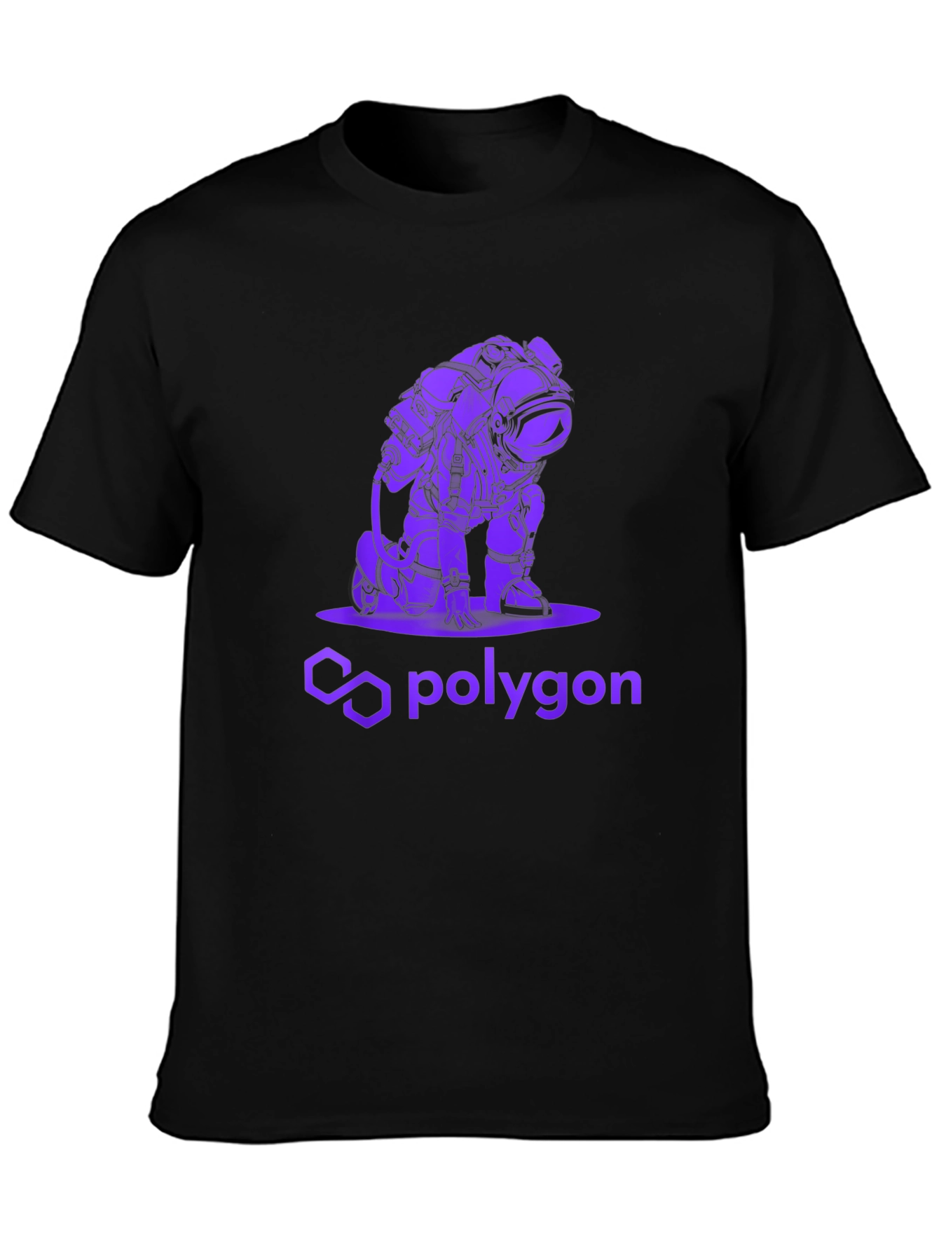 Polygon Astronaut Graphic Tee - Black