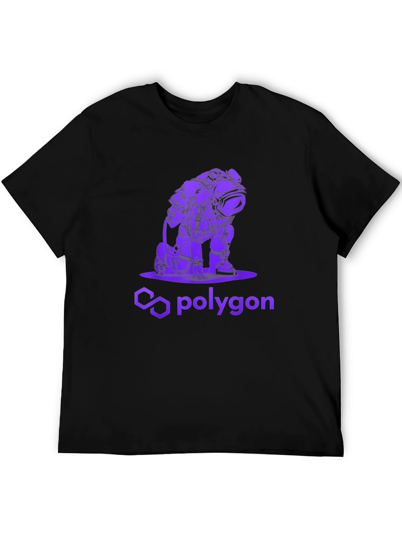 Polygon Astronaut Graphic Tee - Black