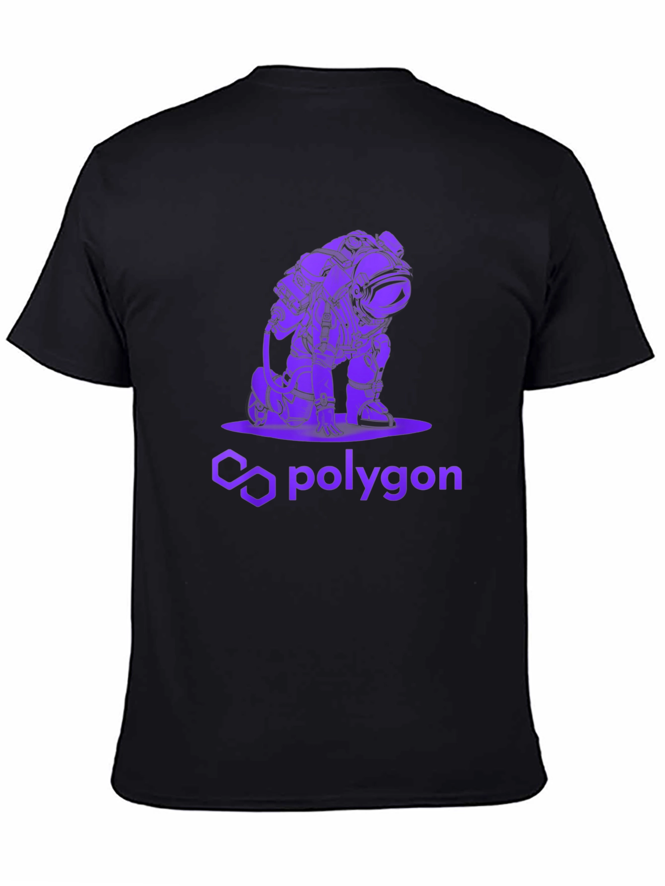 Polygon Astronaut Graphic Tee - Black