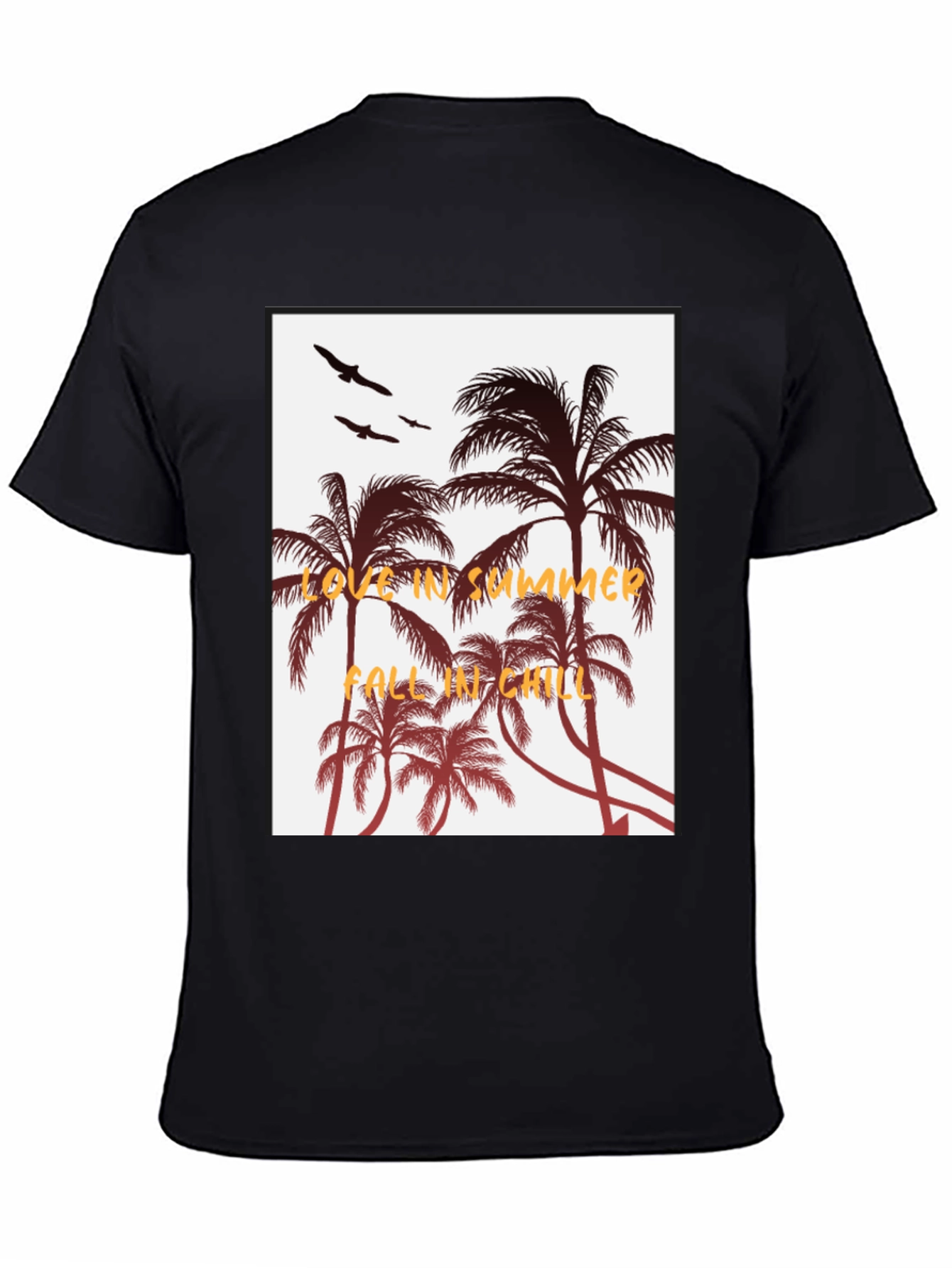 Summer Vibes Black Graphic Tee