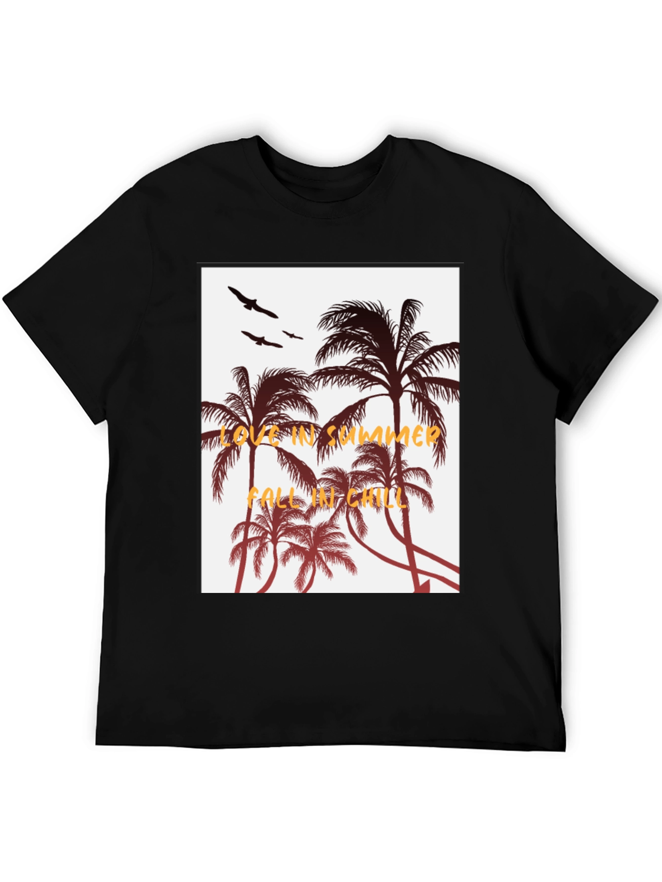 Summer Vibes Black Graphic Tee