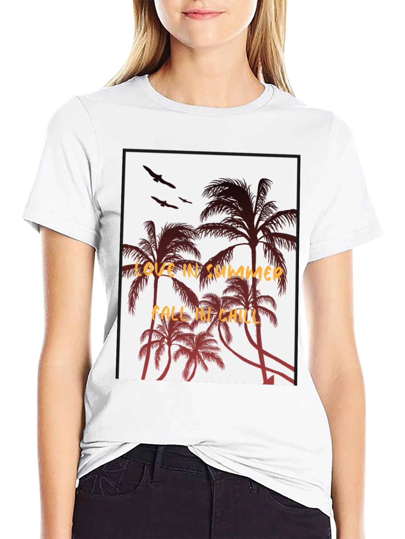 Summer Vibes Black Graphic Tee