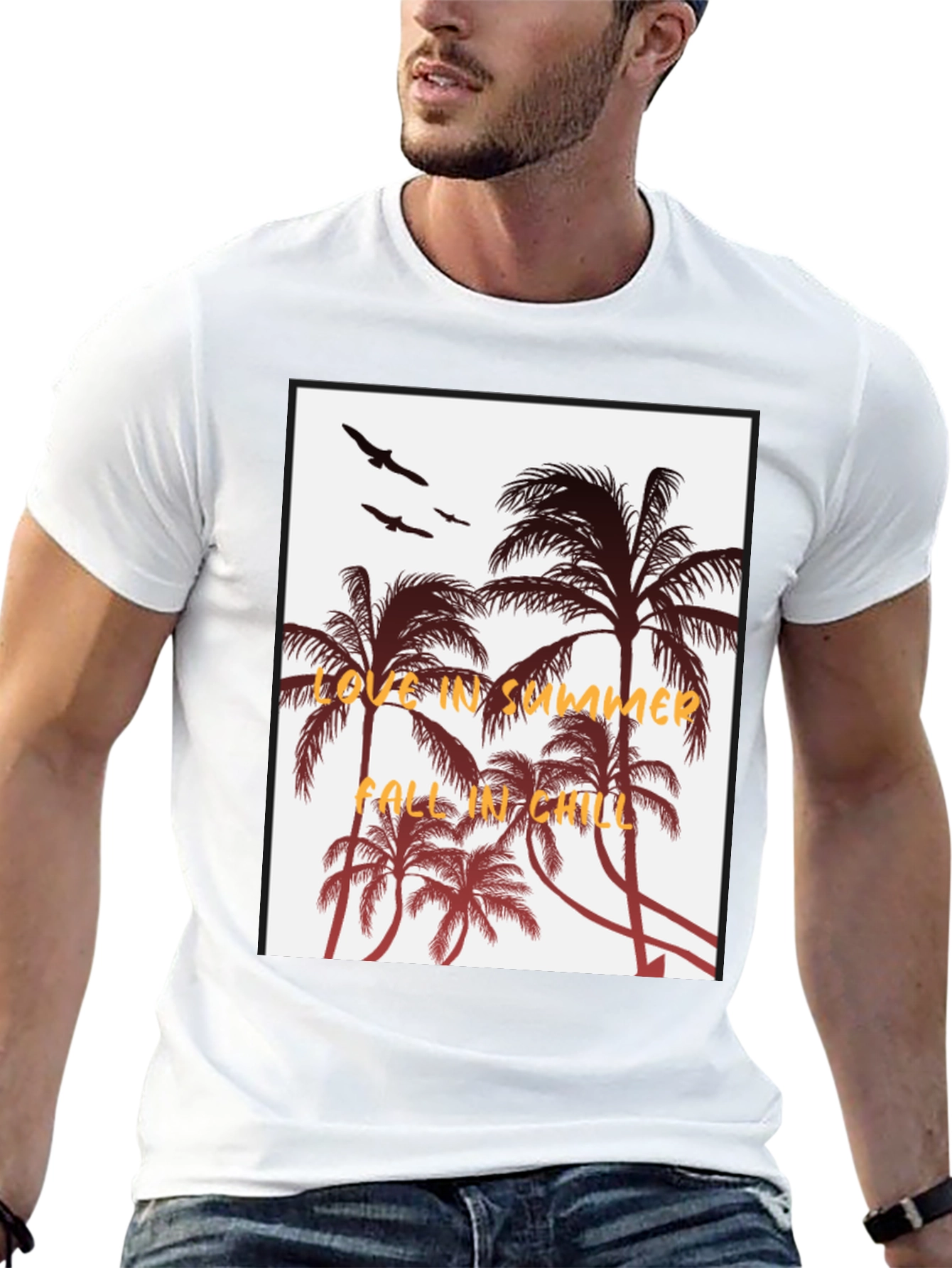 Summer Vibes Black Graphic Tee