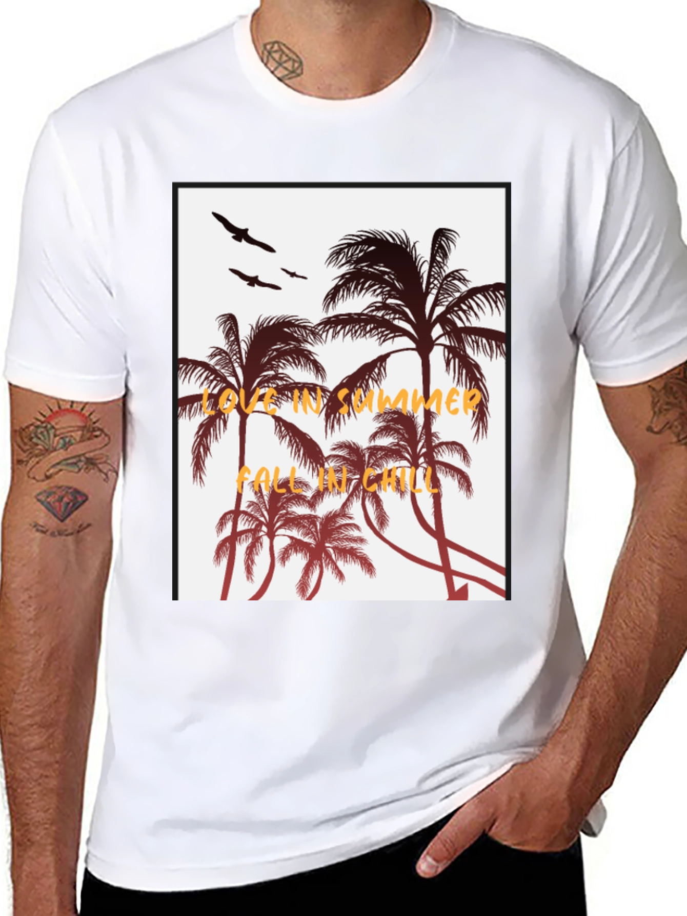 Summer Vibes Black Graphic Tee