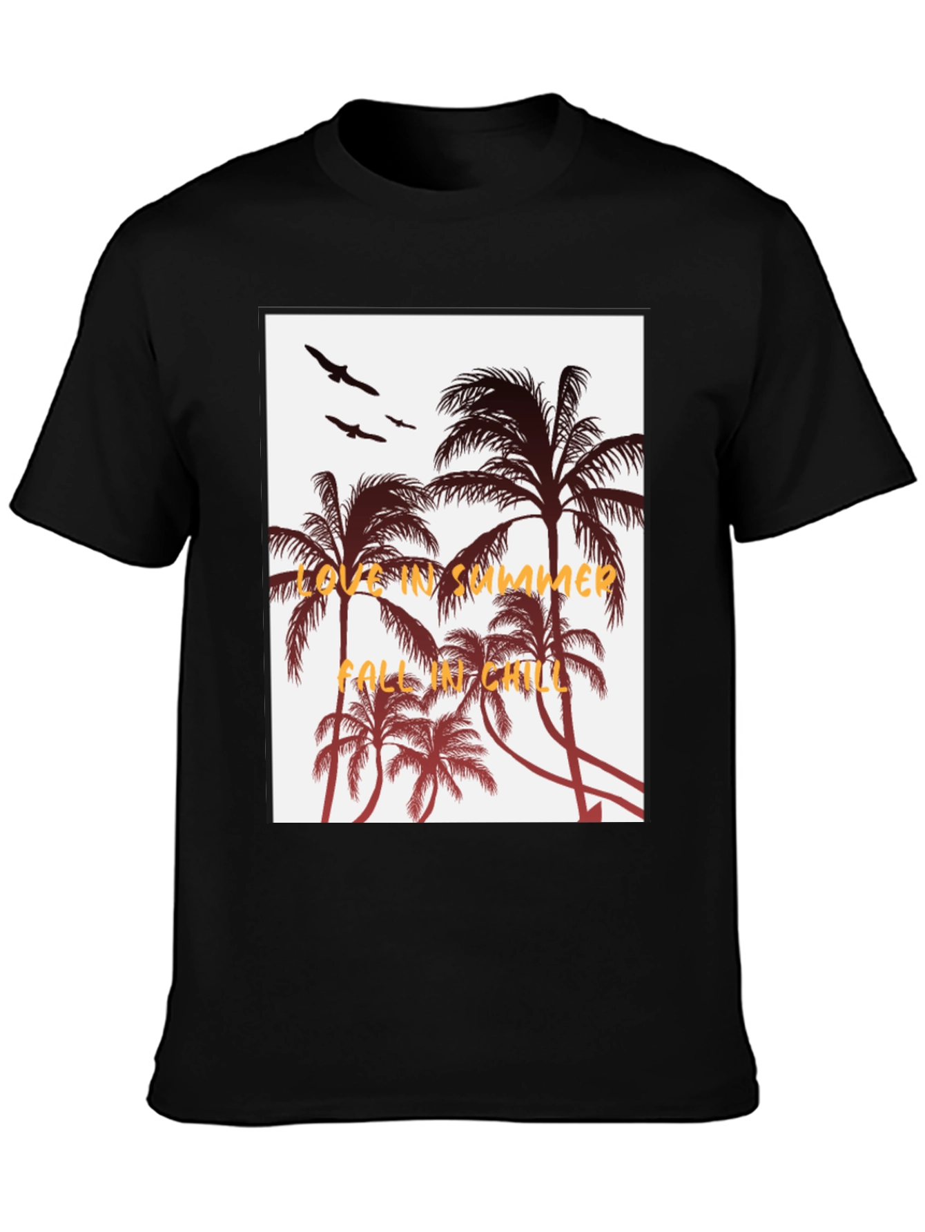 Summer Vibes Black Graphic Tee