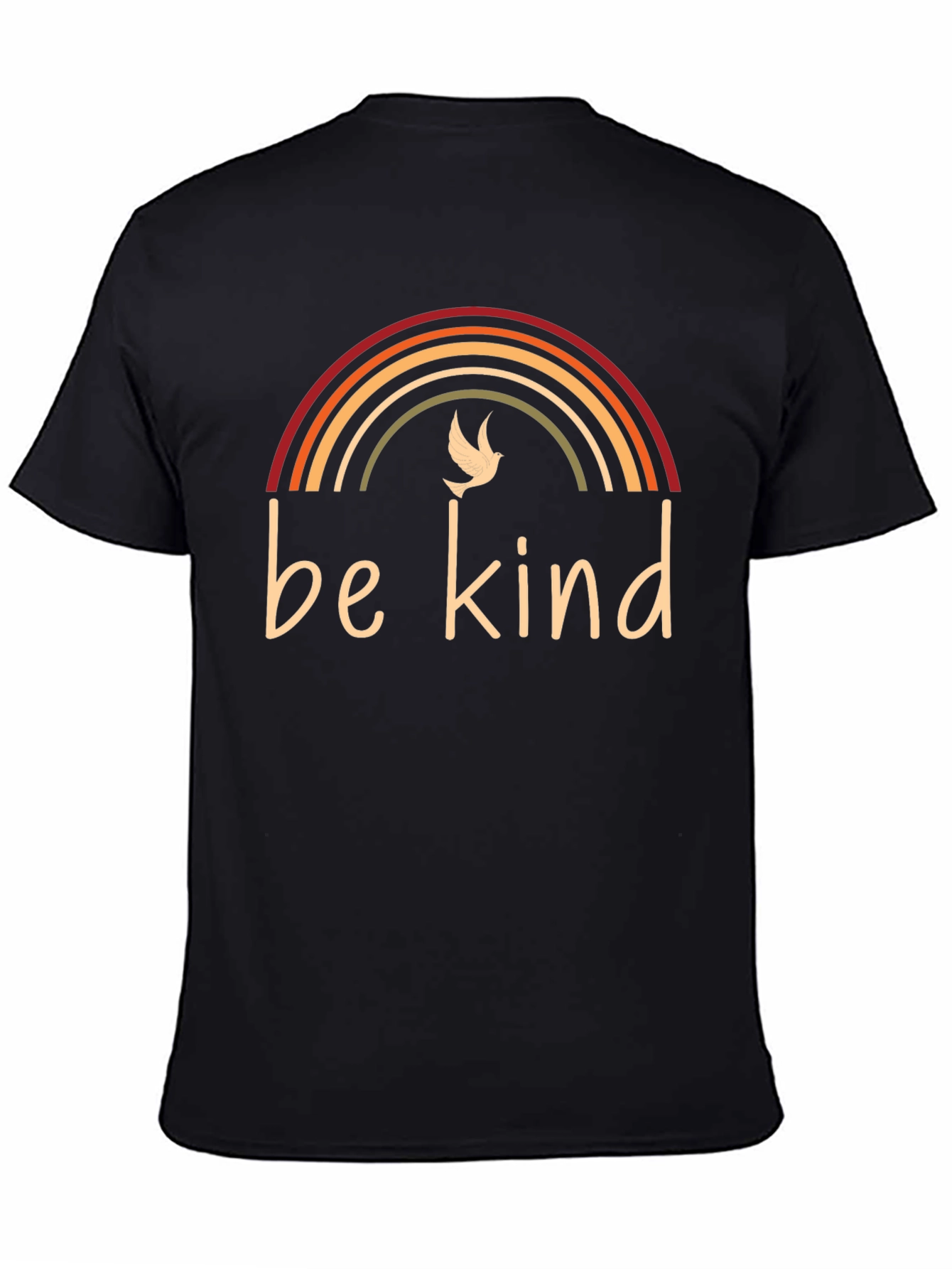 Be Kind Rainbow Graphic Tee - Black