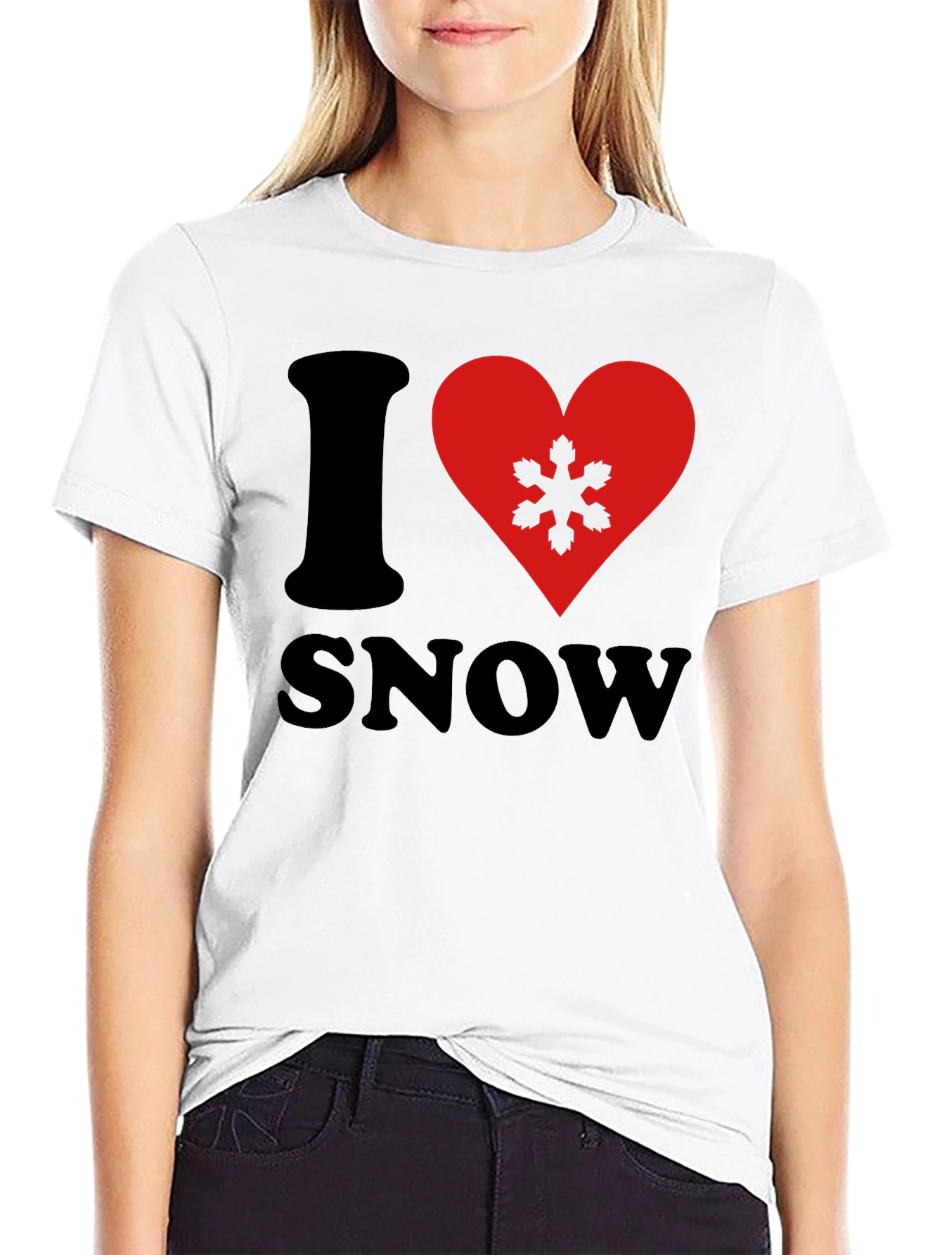 I Heart Snow Graphic T-Shirt - Soft Cotton Tee