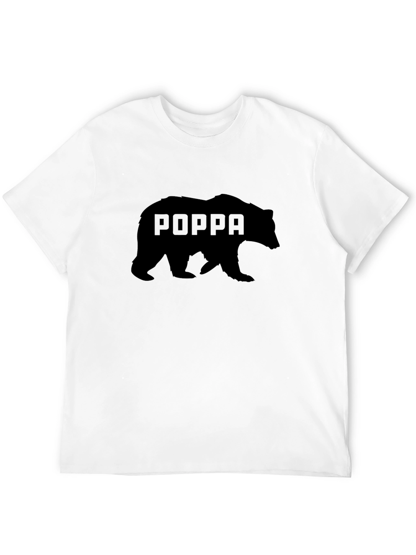 Poppa Bear Graphic Black T-Shirt