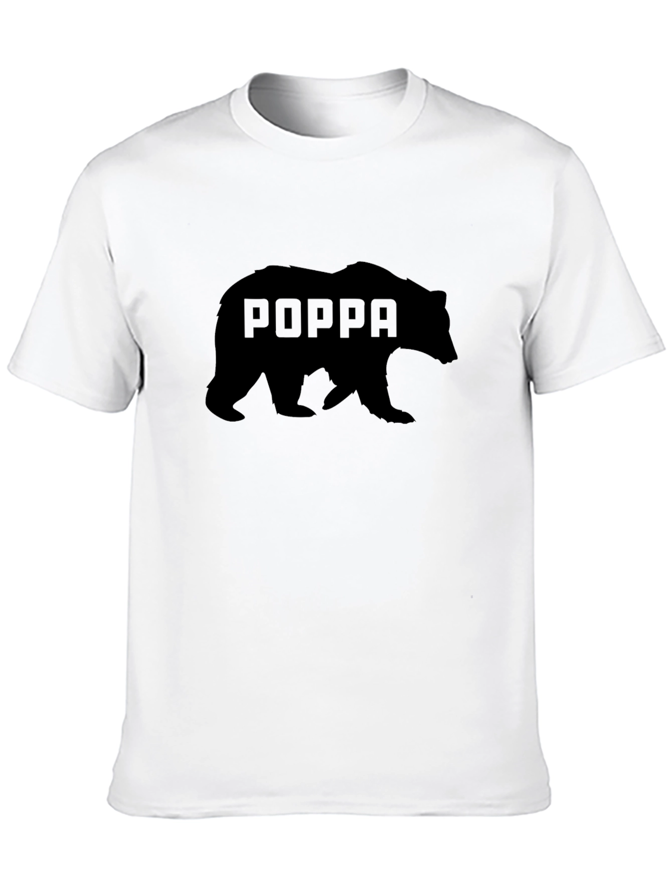 Poppa Bear Graphic Black T-Shirt