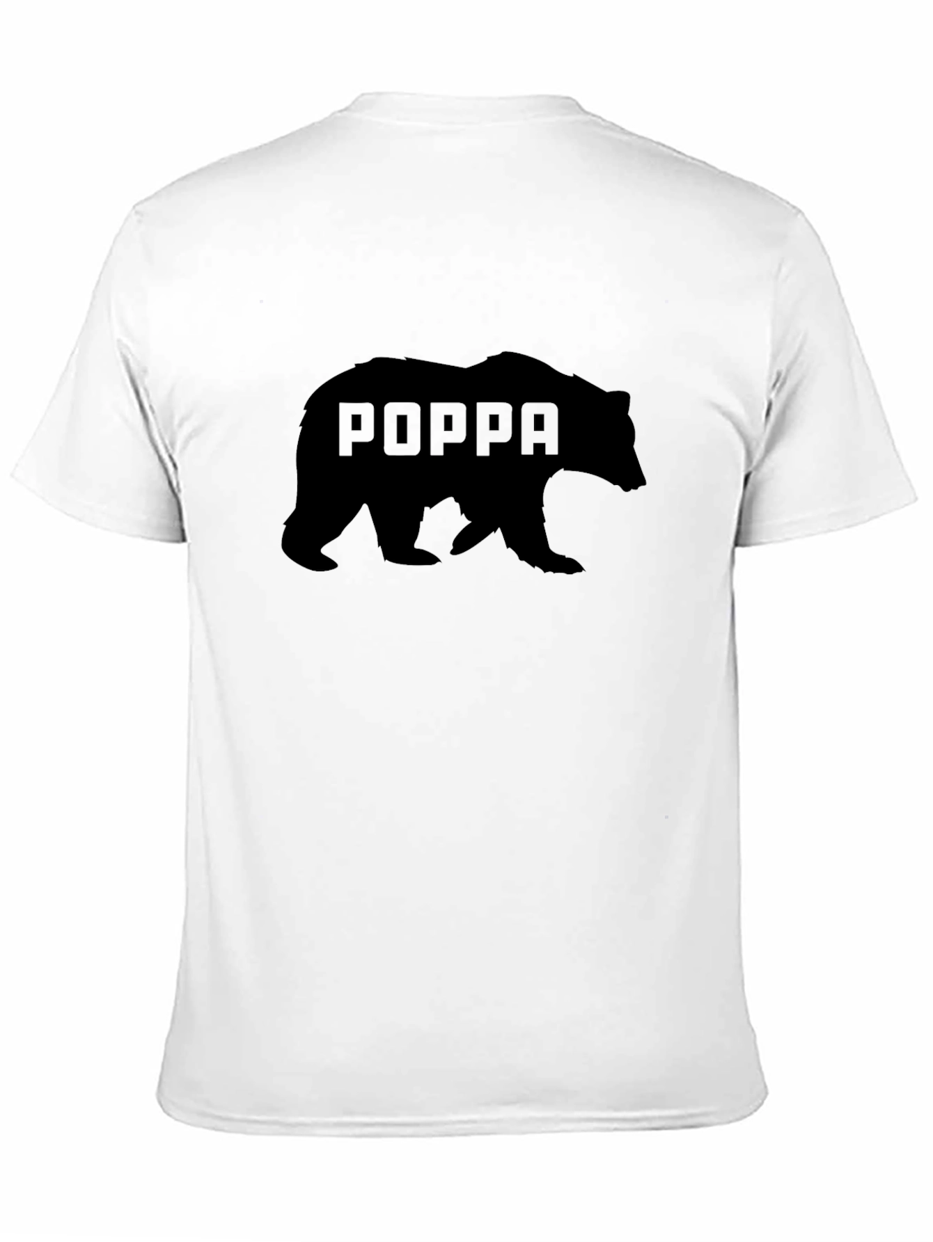 Poppa Bear Graphic Black T-Shirt