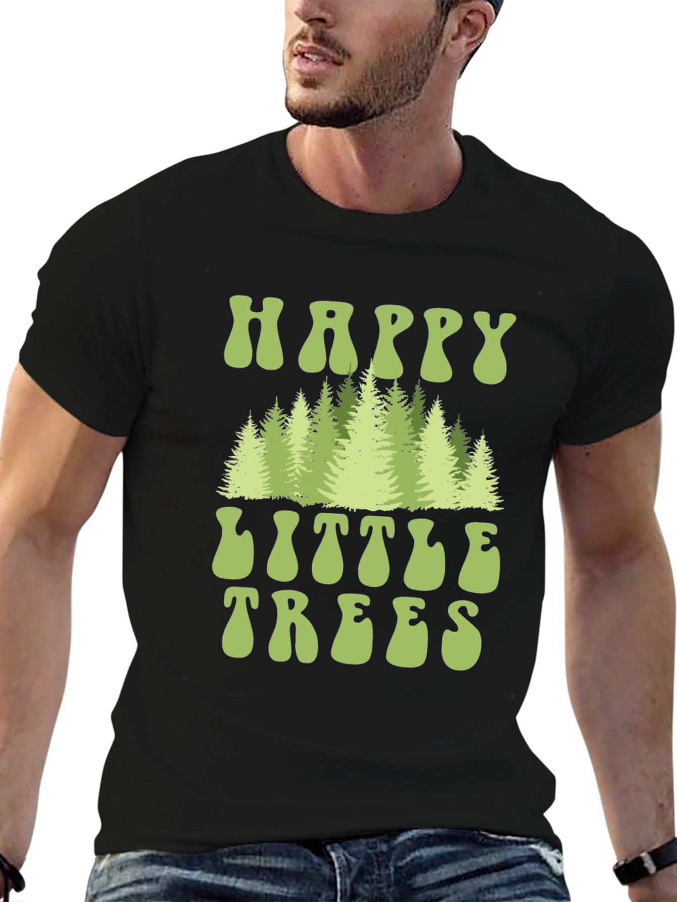 Happy Little Trees Graphic Tee - Nature Lover Shirt