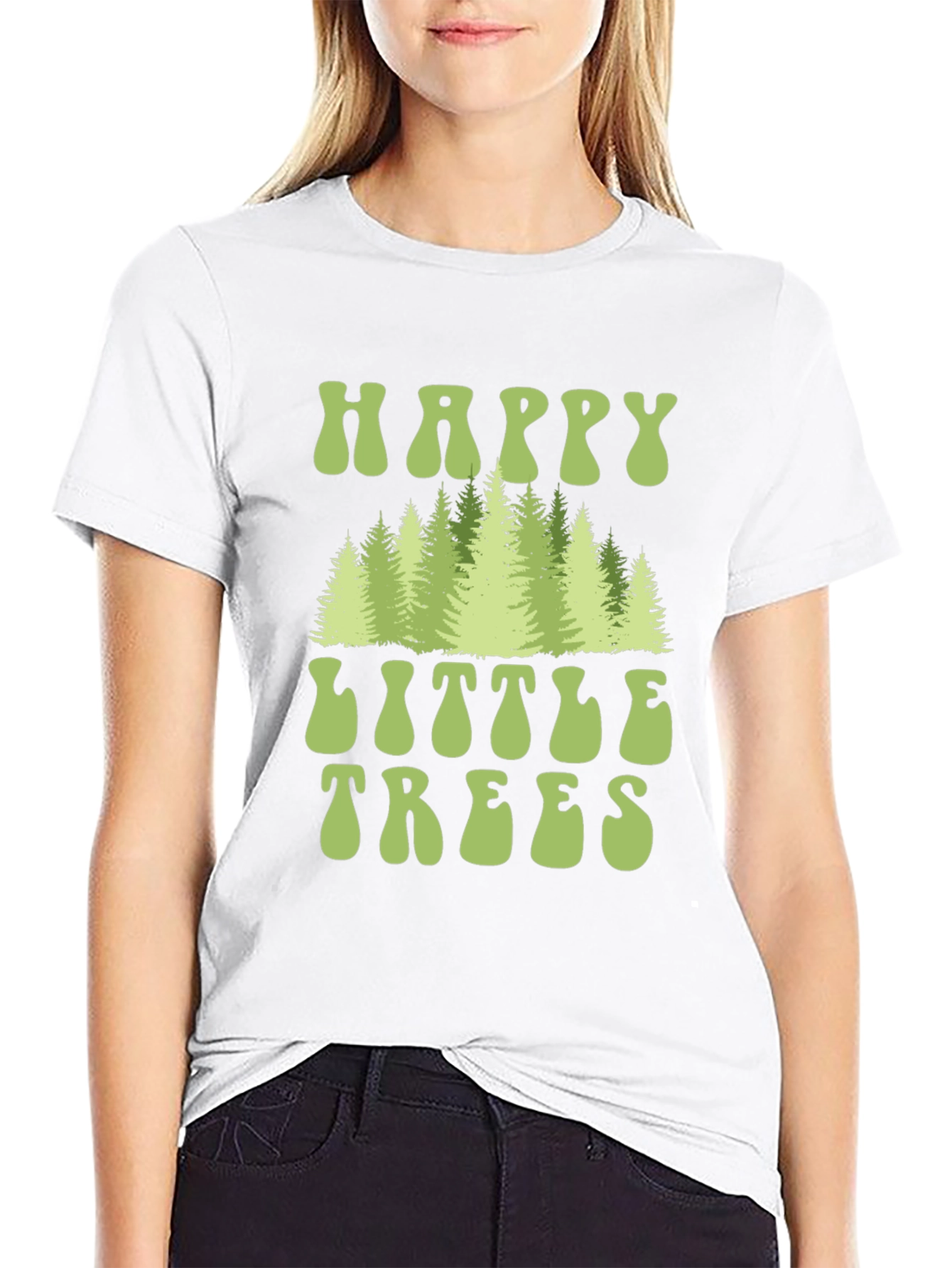 Happy Little Trees Graphic Tee - Nature Lover Shirt
