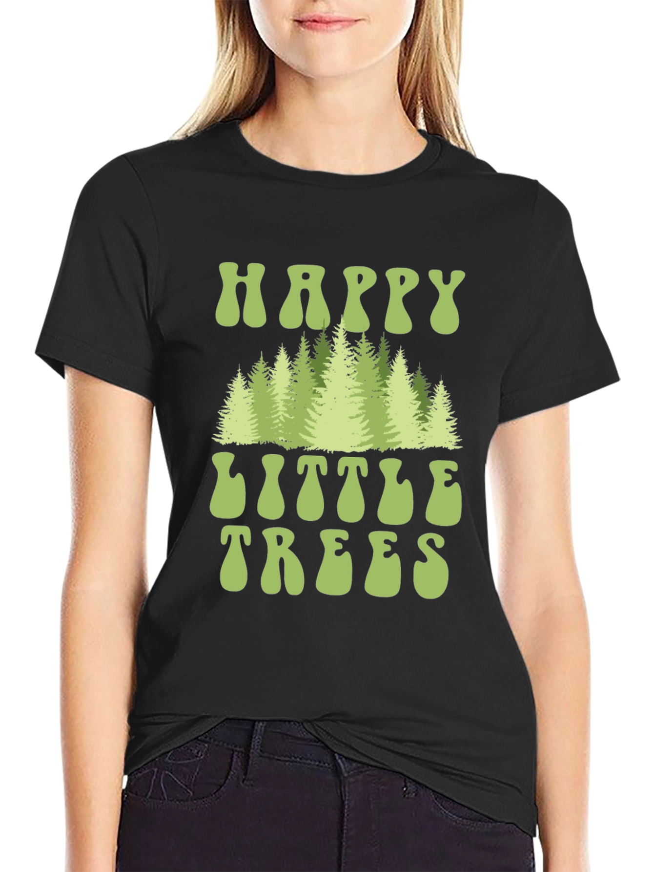 Happy Little Trees Graphic Tee - Nature Lover Shirt