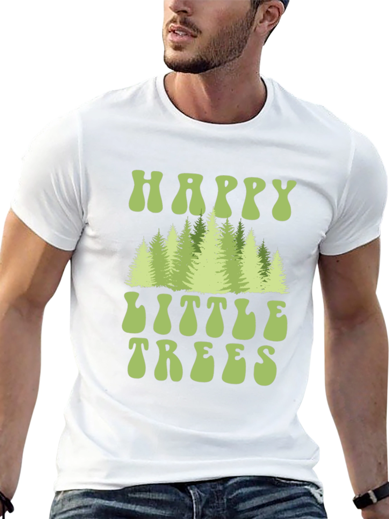 Happy Little Trees Graphic Tee - Nature Lover Shirt