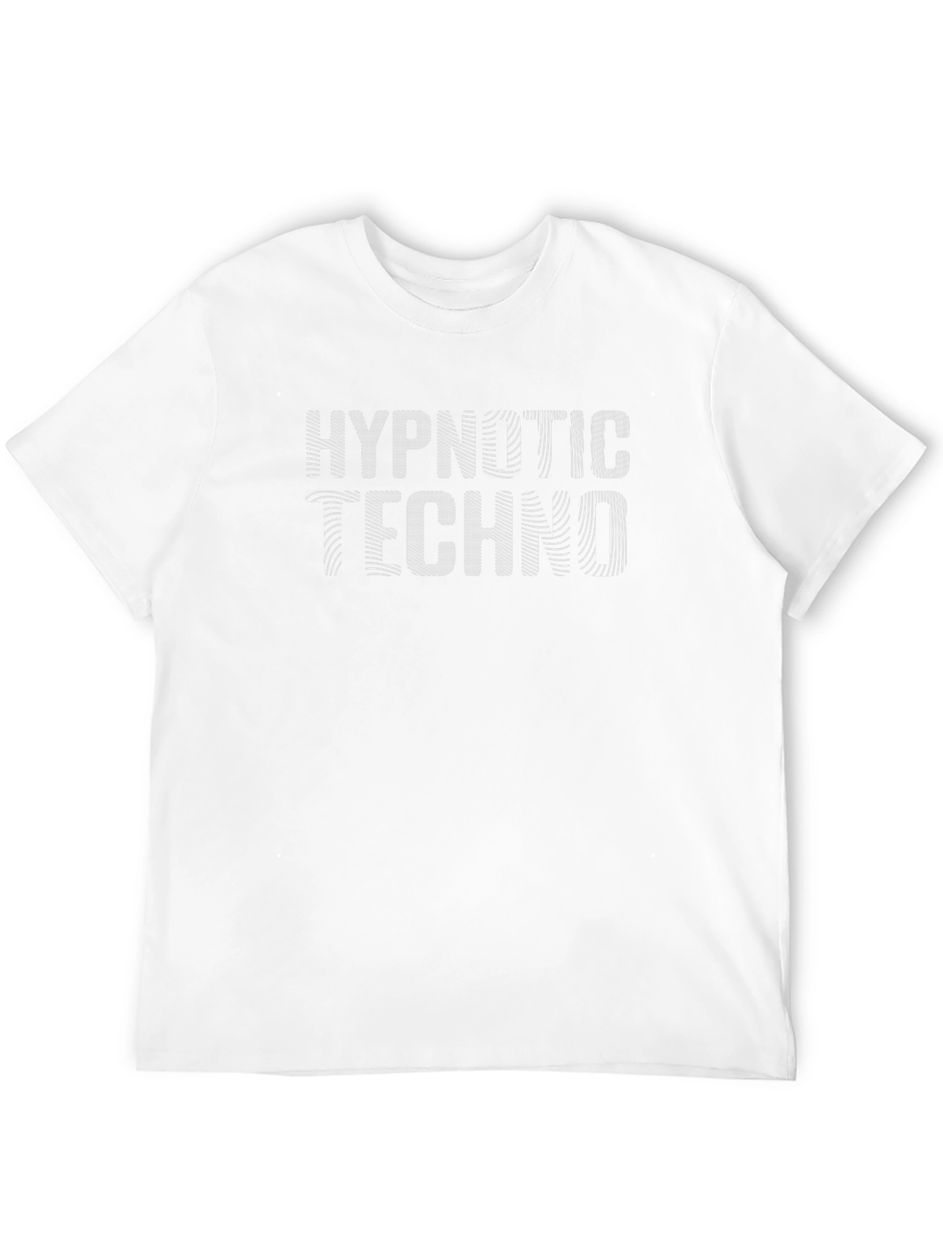 Hypnotic Techno Graphic Print Black T-Shirt