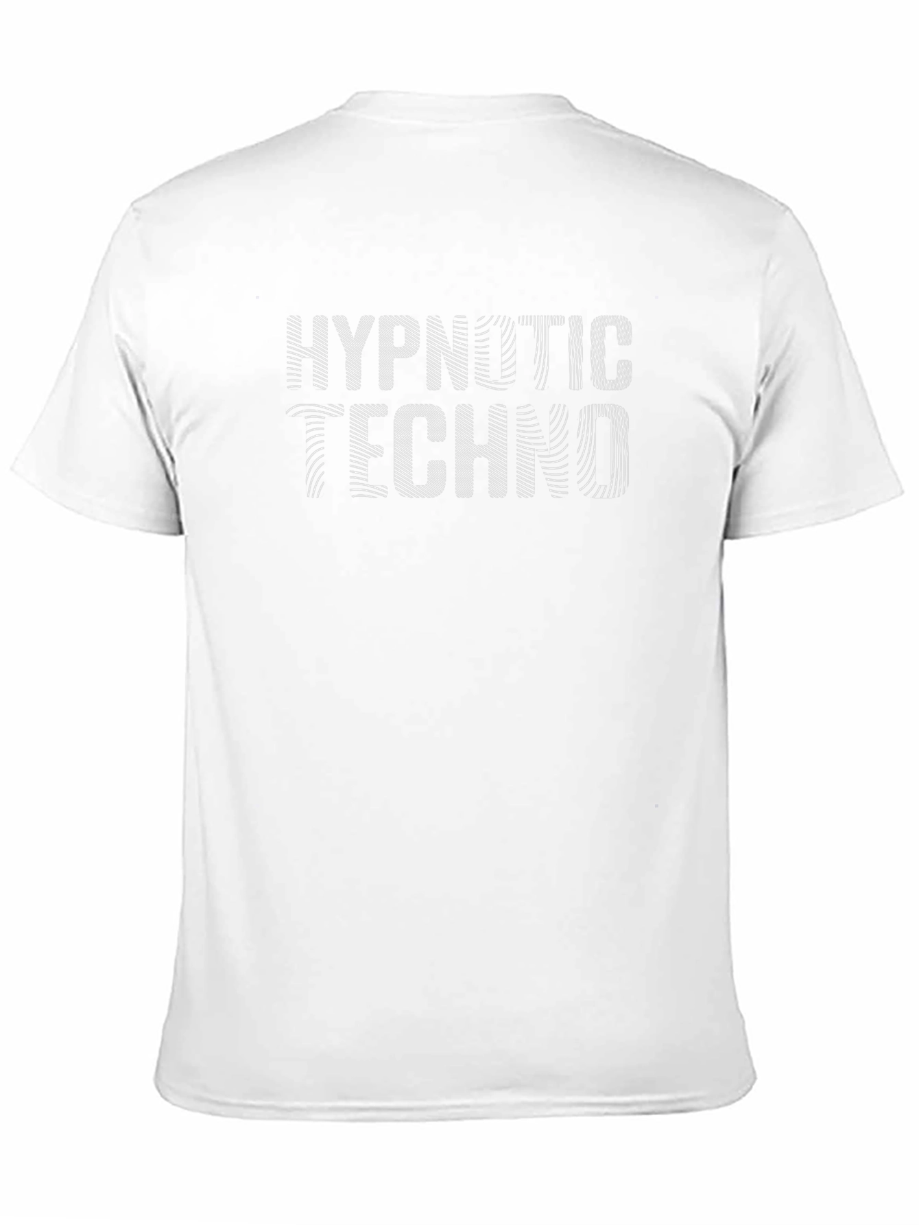 Hypnotic Techno Graphic Print Black T-Shirt