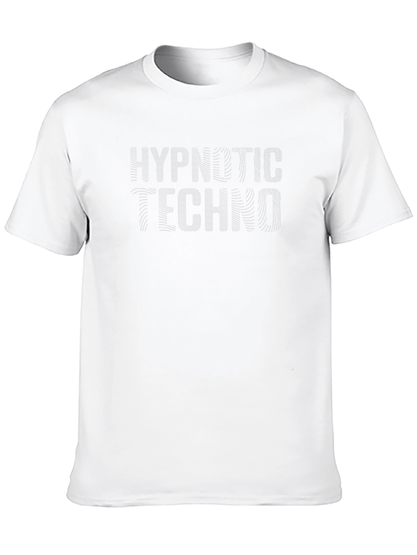 Hypnotic Techno Graphic Print Black T-Shirt