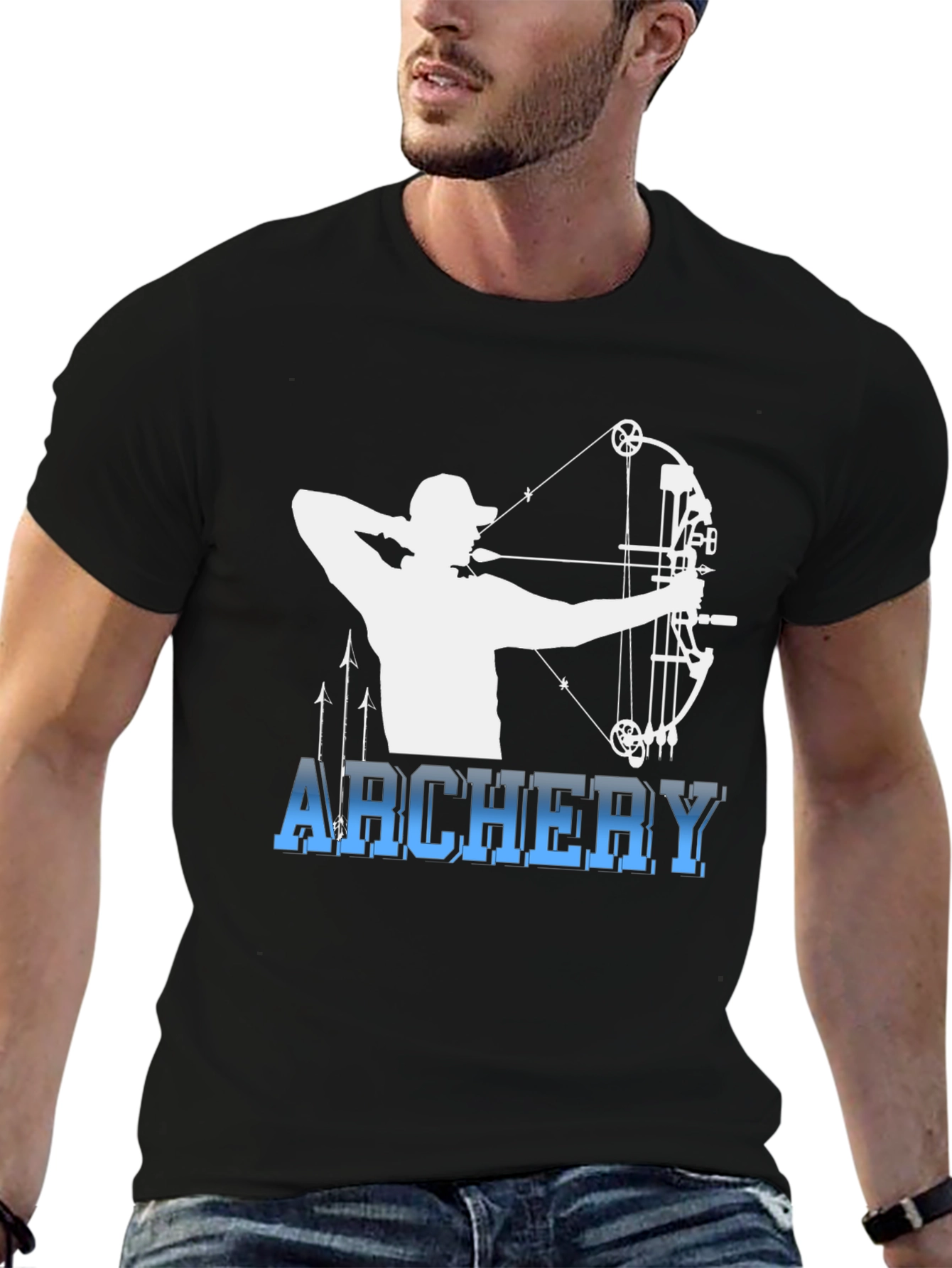 Archery Bow Hunter Black T-Shirt