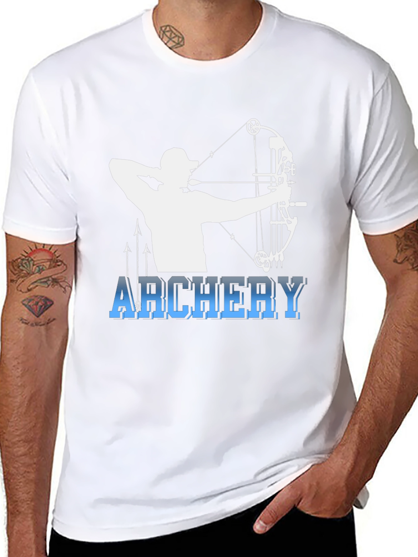 Archery Bow Hunter Black T-Shirt