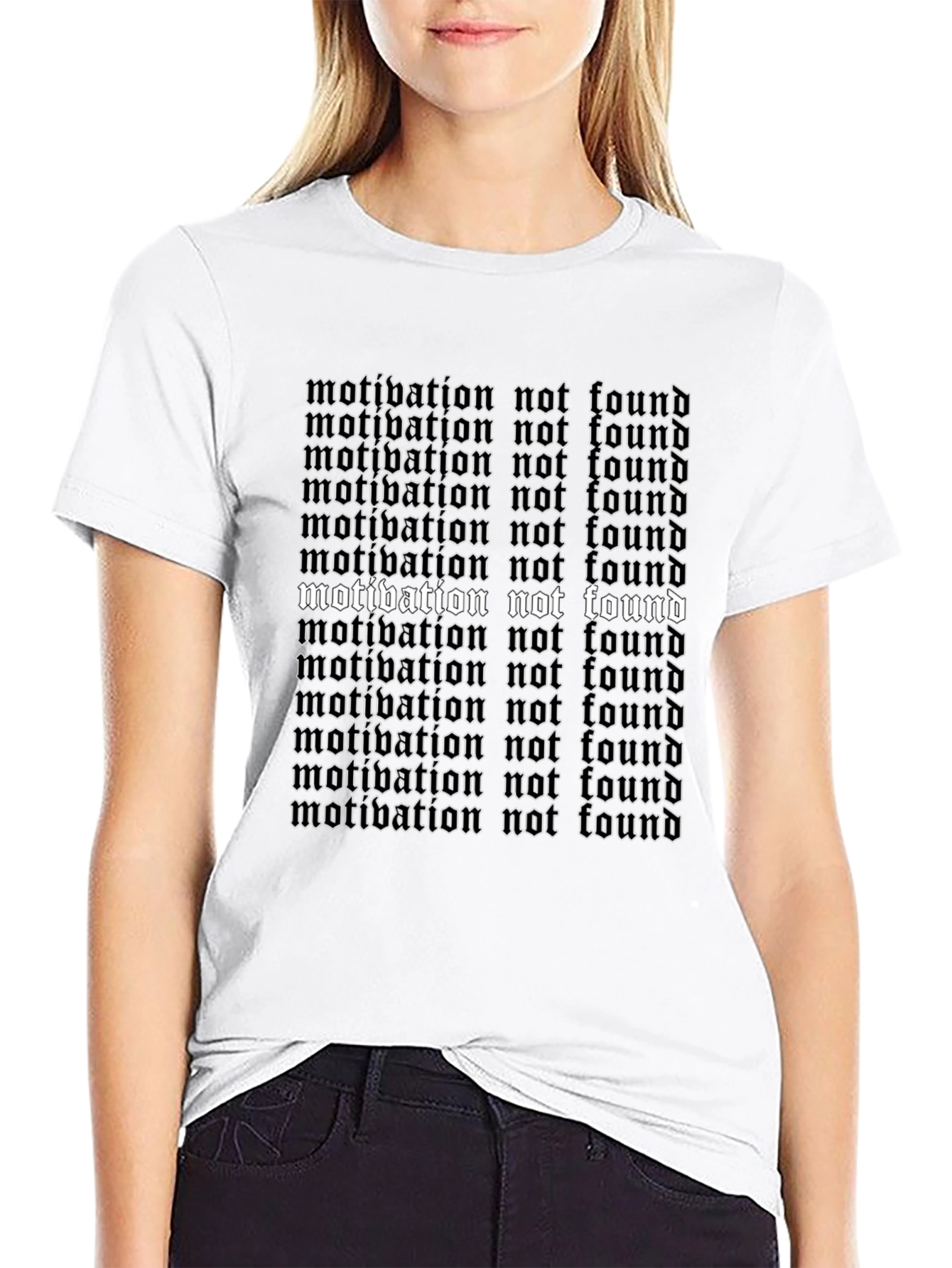 Motivation Not Found Graphic T-Shirt