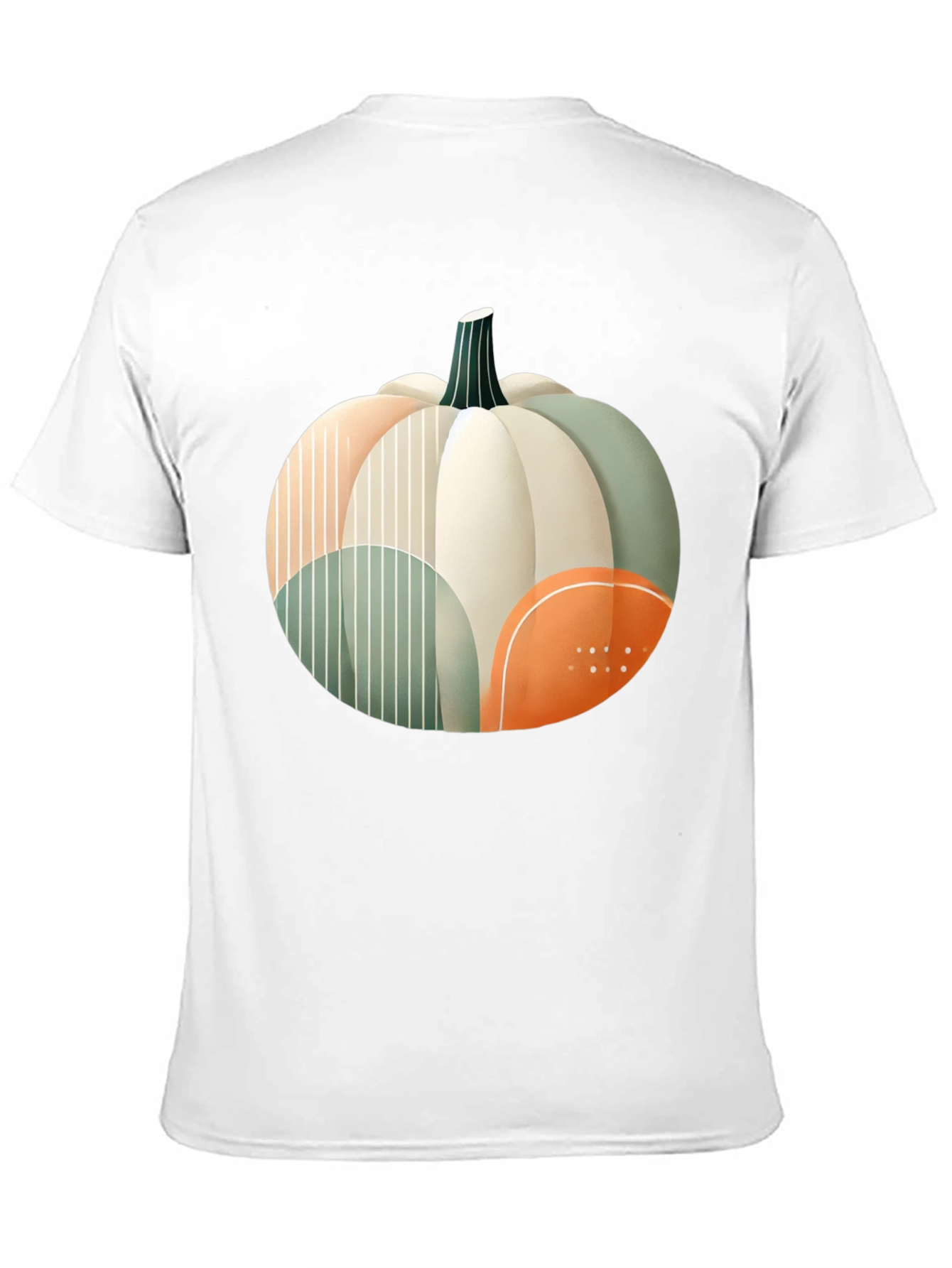 Abstract Pumpkin Graphic T-Shirt - Modern Fall Apparel
