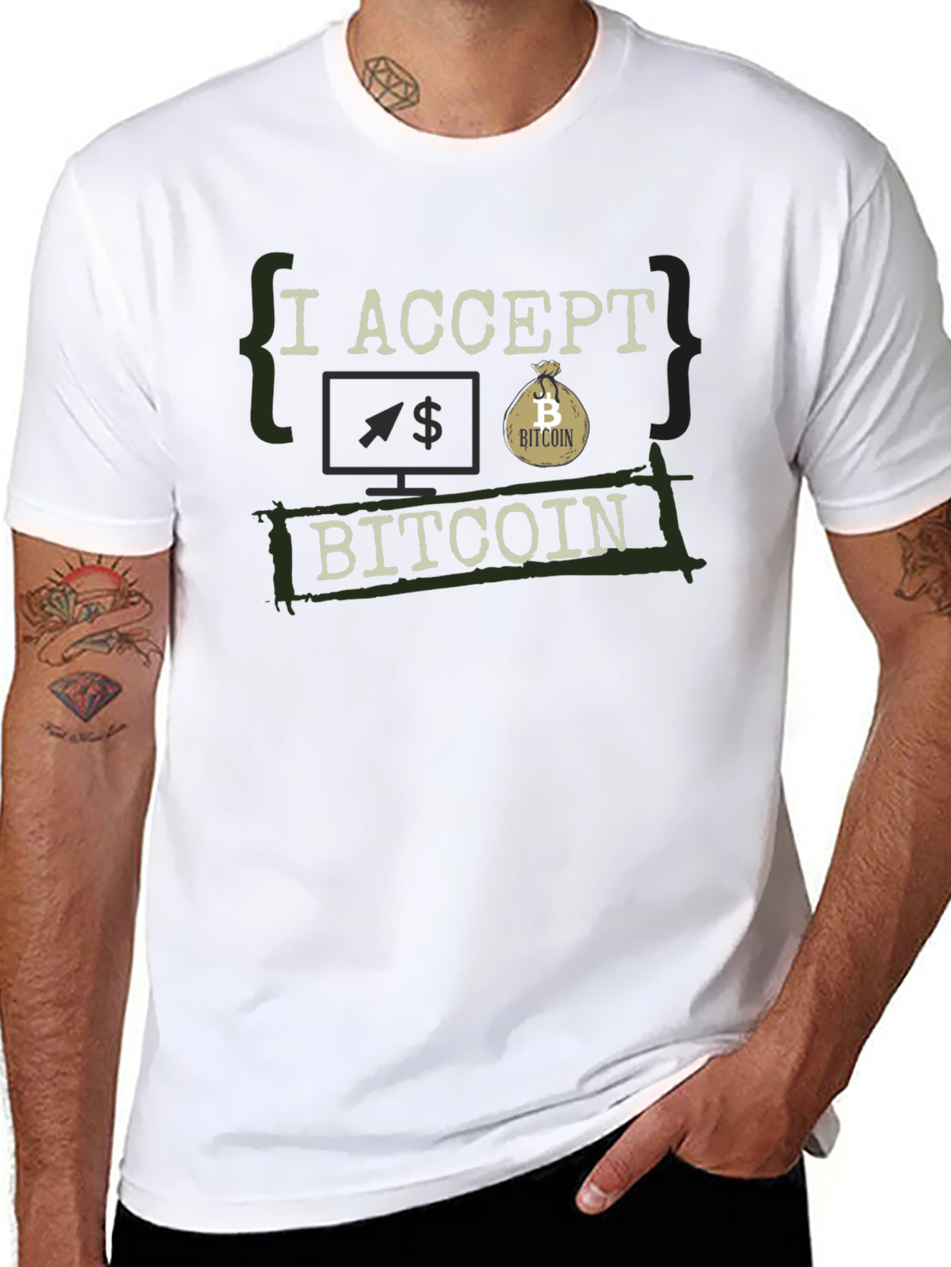 I Accept Bitcoin Graphic Tee