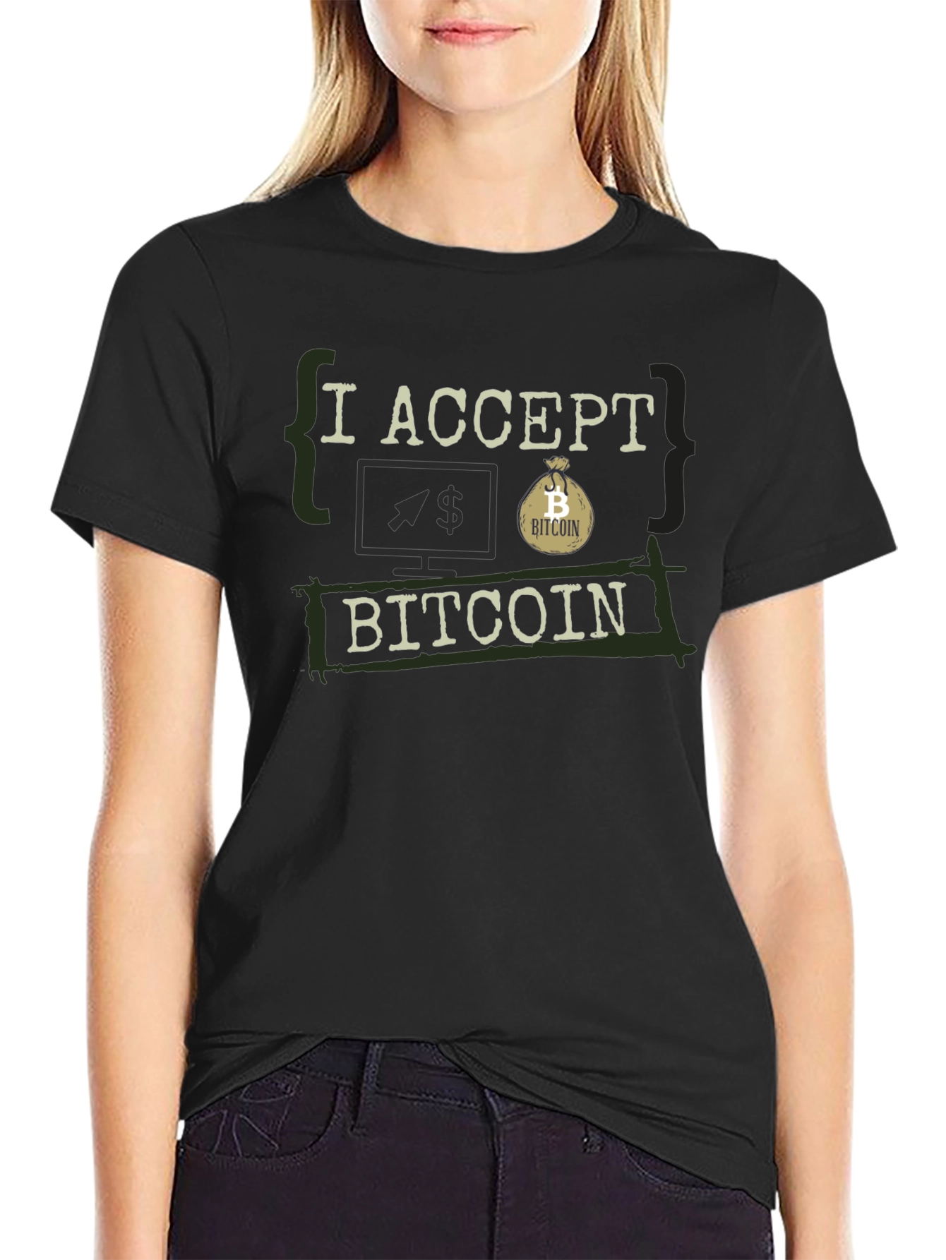 I Accept Bitcoin Graphic Tee