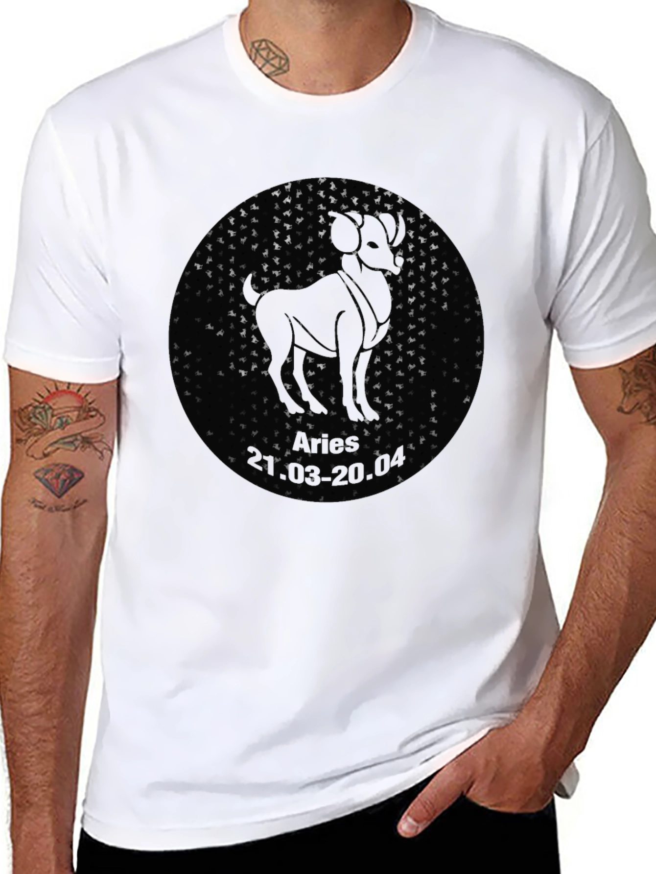 Aries Zodiac T-Shirt - Black Graphic Tee