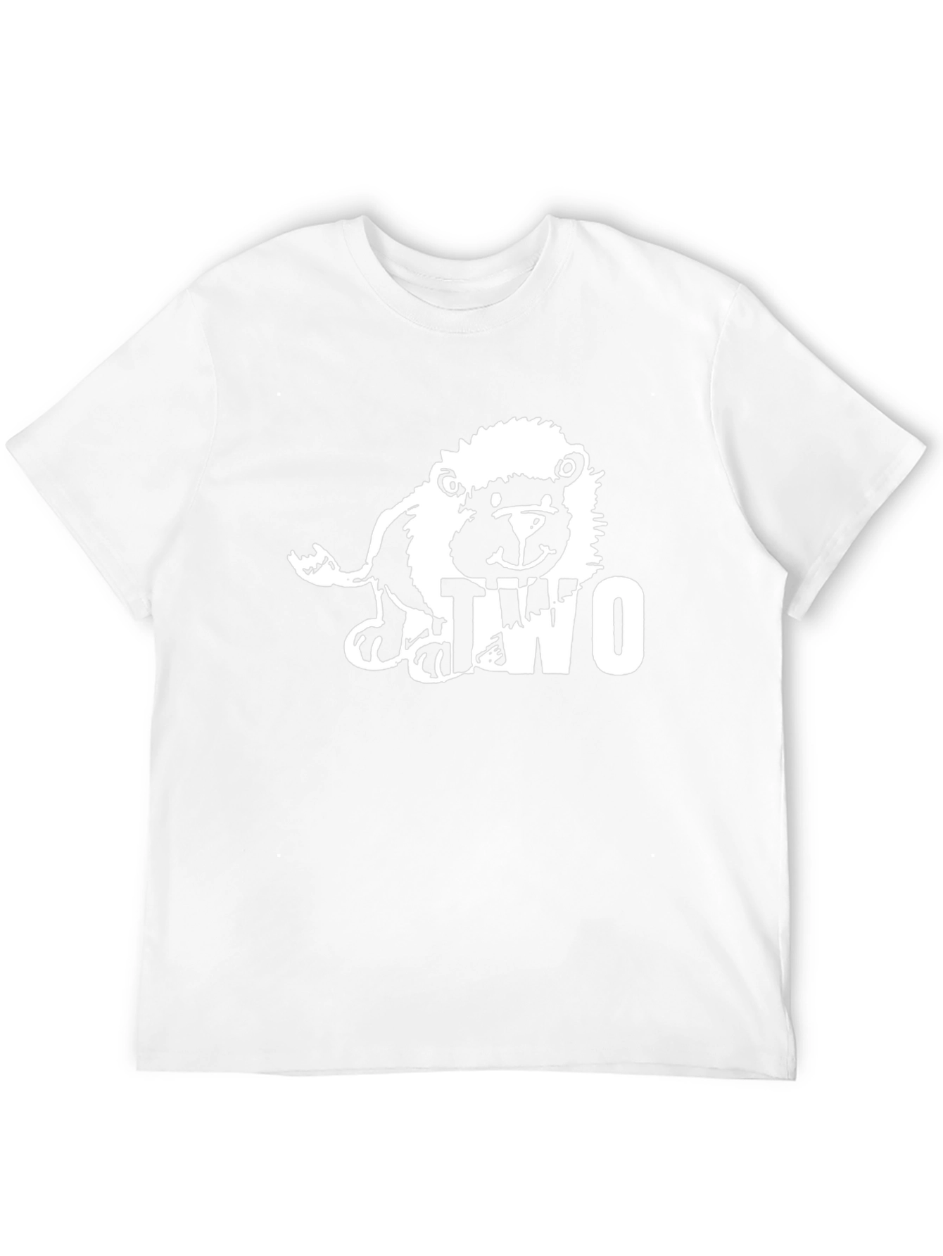 Cute Lion Two Graphic Black T-Shirt