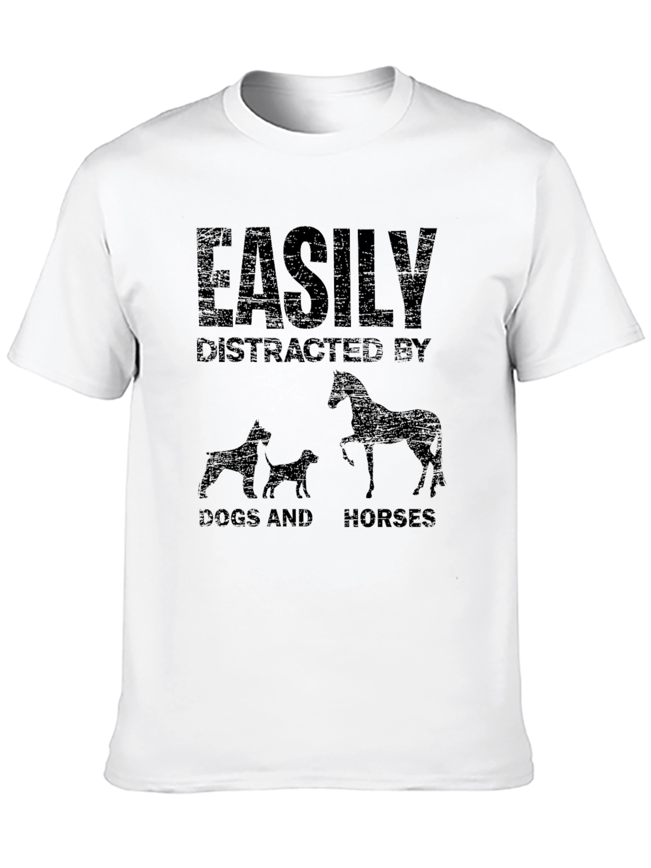 Easily Distracted by Dogs and Horses Graphic Tee