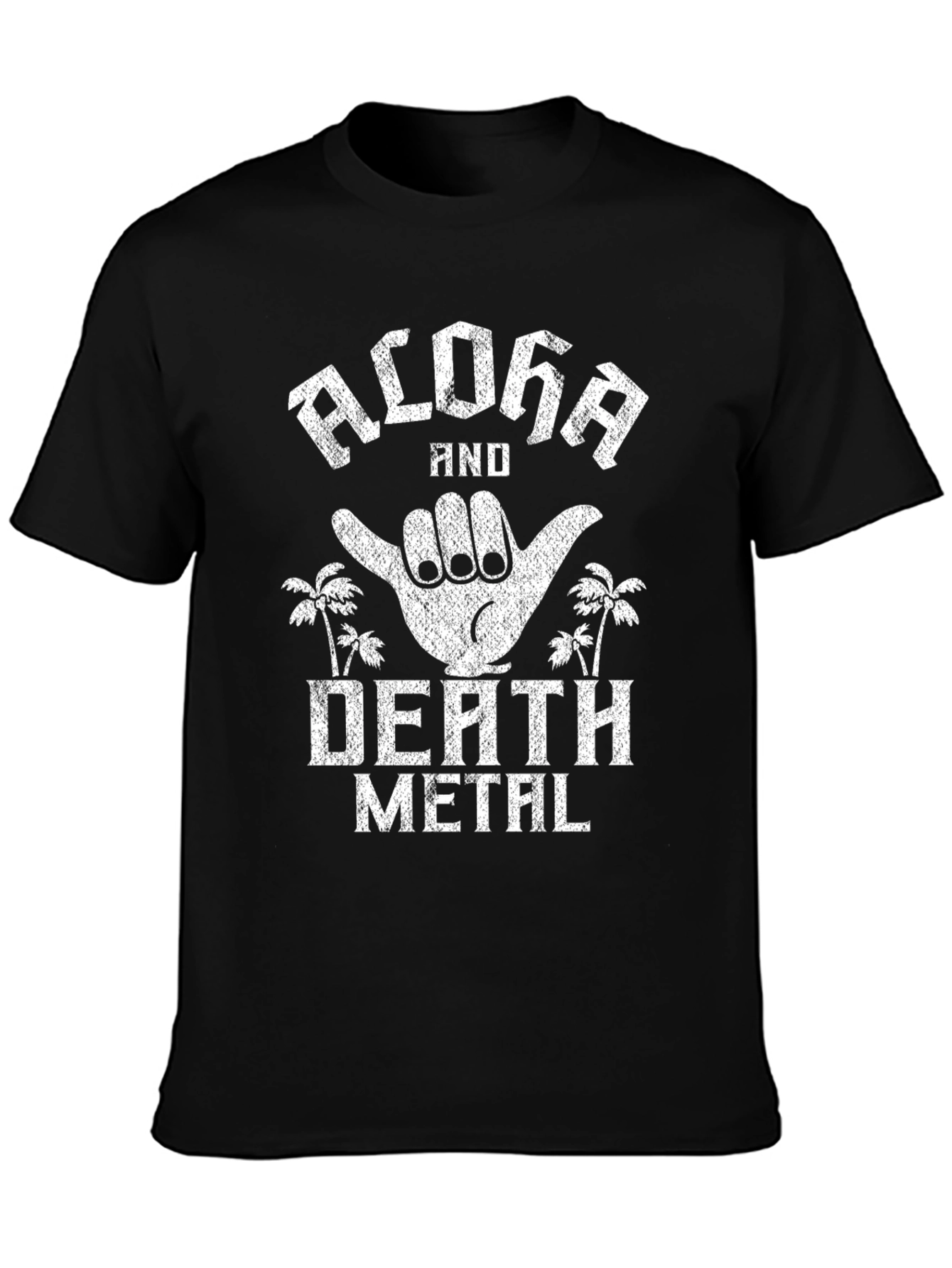 Aloha Death Metal Graphic Tee - Black T-Shirt