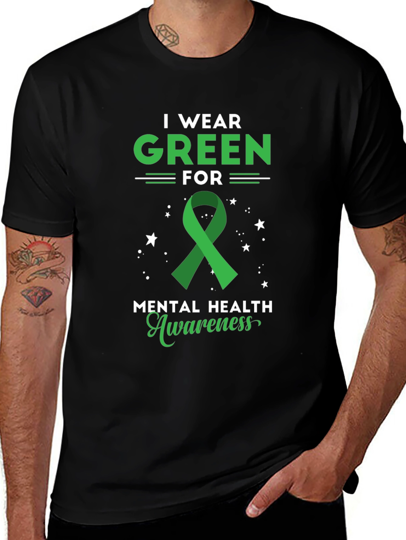 Green Mental Health Awareness T-Shirt