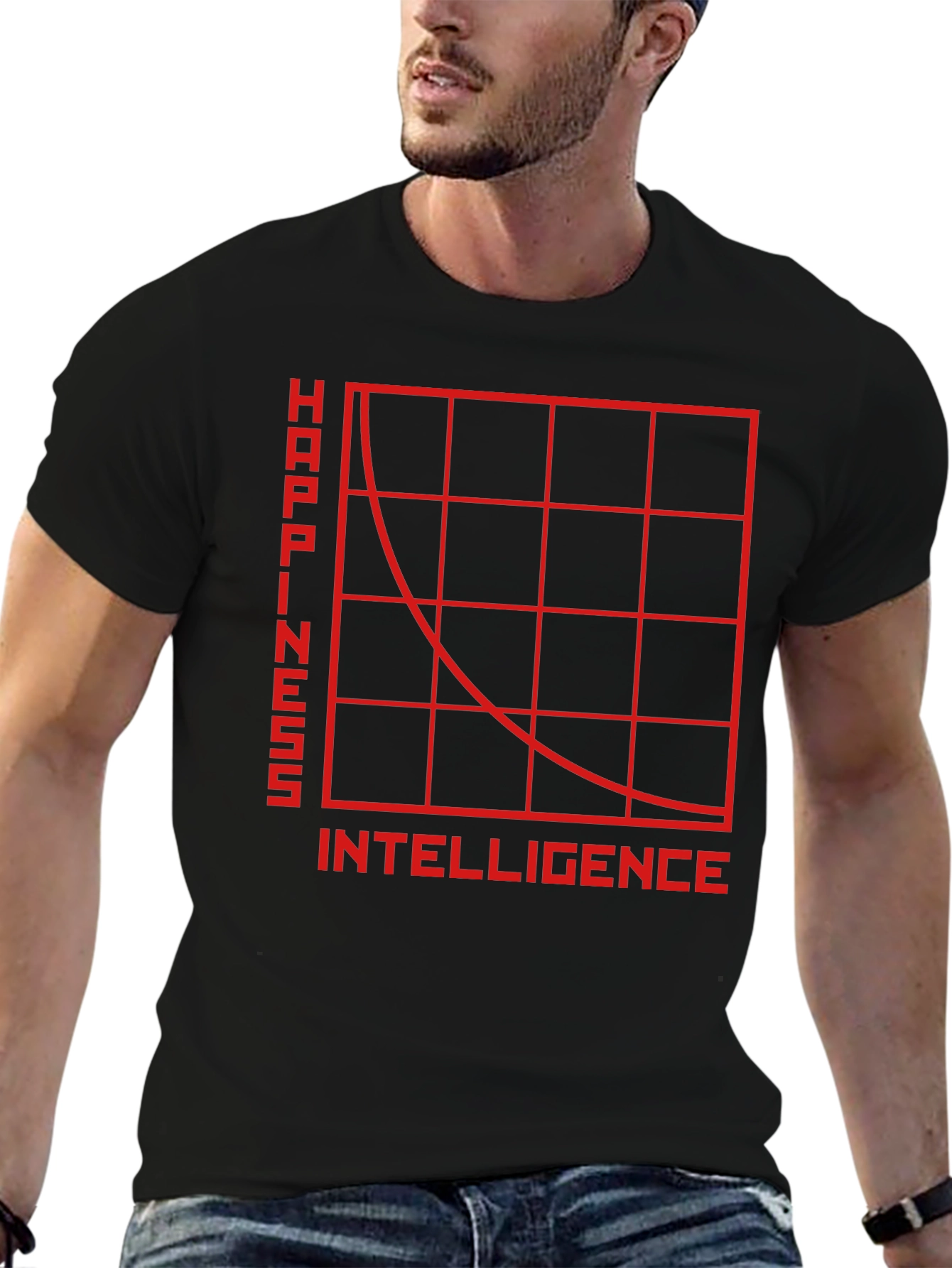 Happiness vs. Intelligence T-Shirt